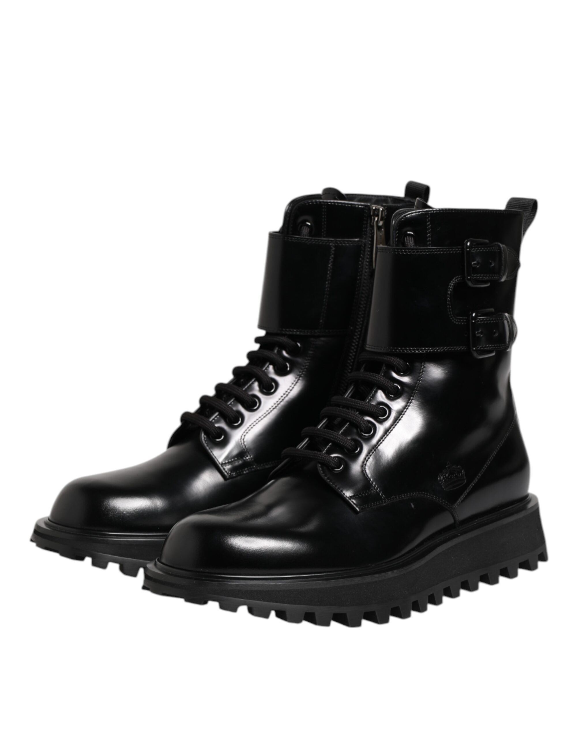 Leather Lace Up Mid Calf Boots Men's Shoes - Dolce & Gabbana - Modalova