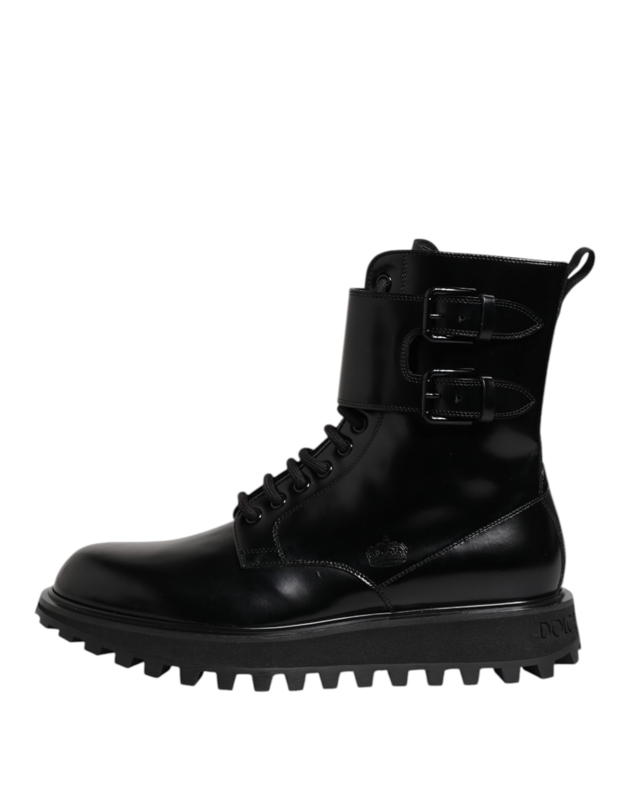 Leather Lace Up Mid Calf Boots Men's Shoes - Dolce & Gabbana - Modalova