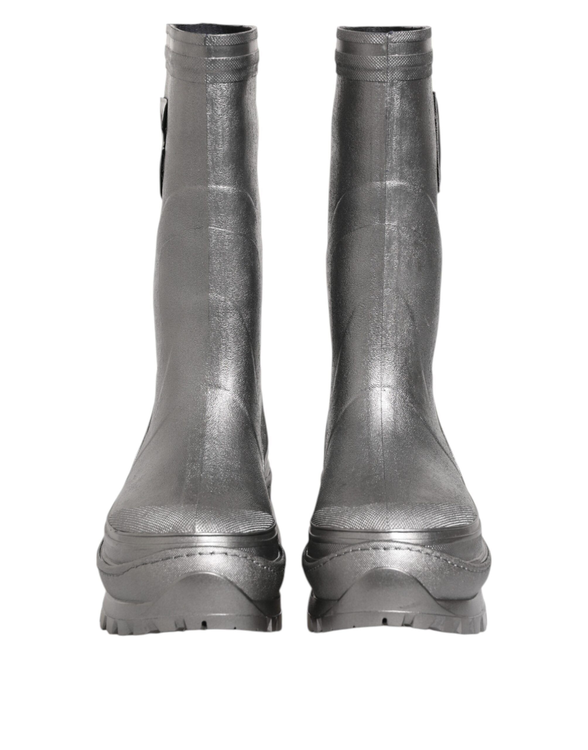 Metallic Pull On Rain Boots Men's Shoes - Dolce & Gabbana - Modalova