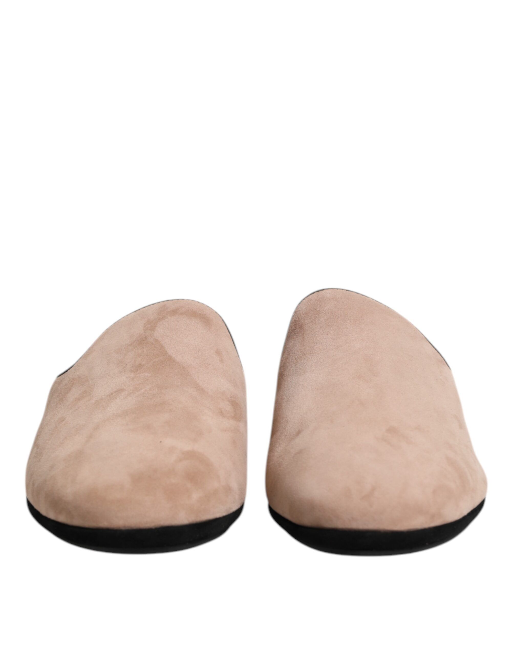 Suede Leather Slides Flat Slipper Men's Shoes - Dolce & Gabbana - Modalova