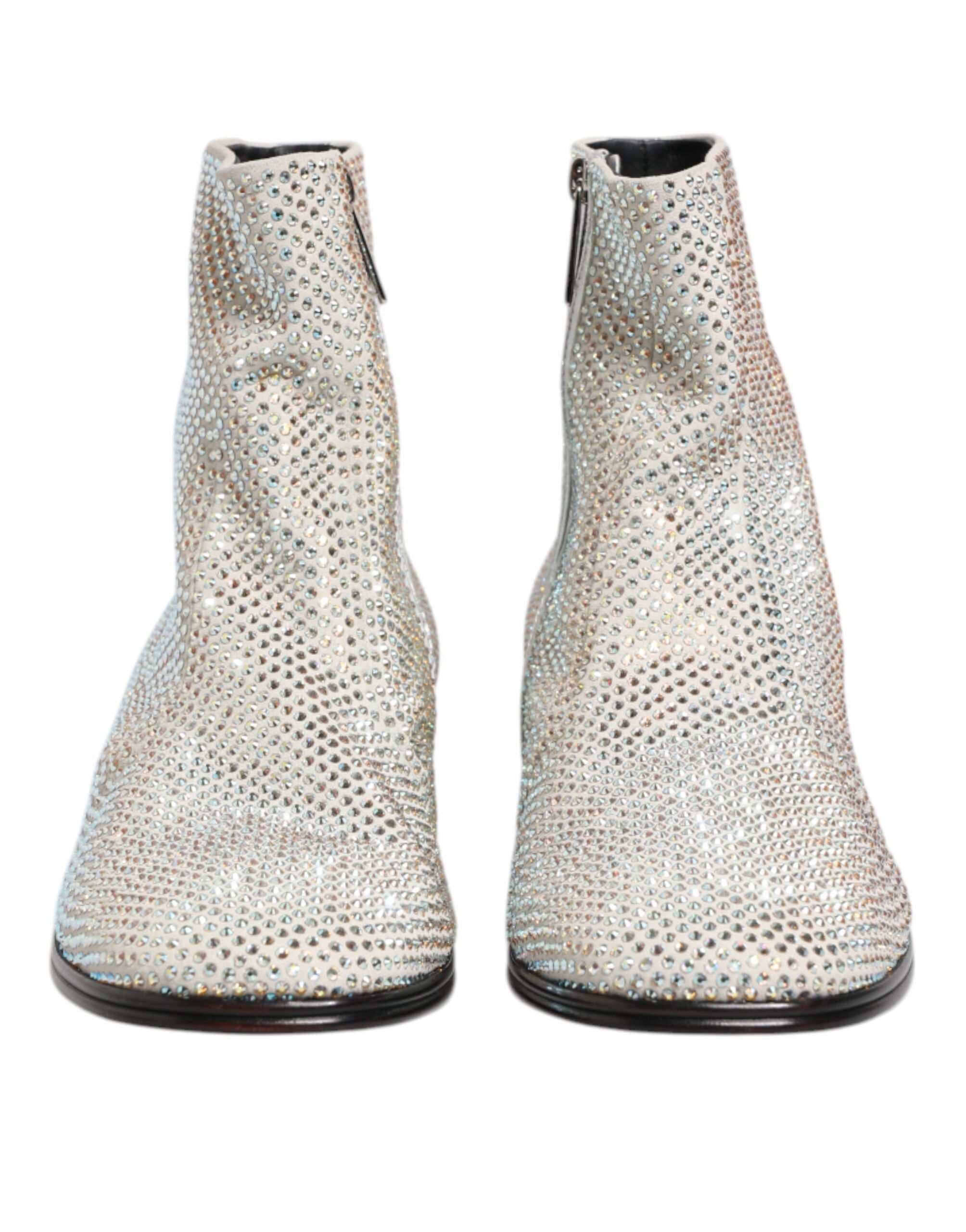 Strass DG Logo Heels Ankle Boots Men's Shoes - Dolce & Gabbana - Modalova