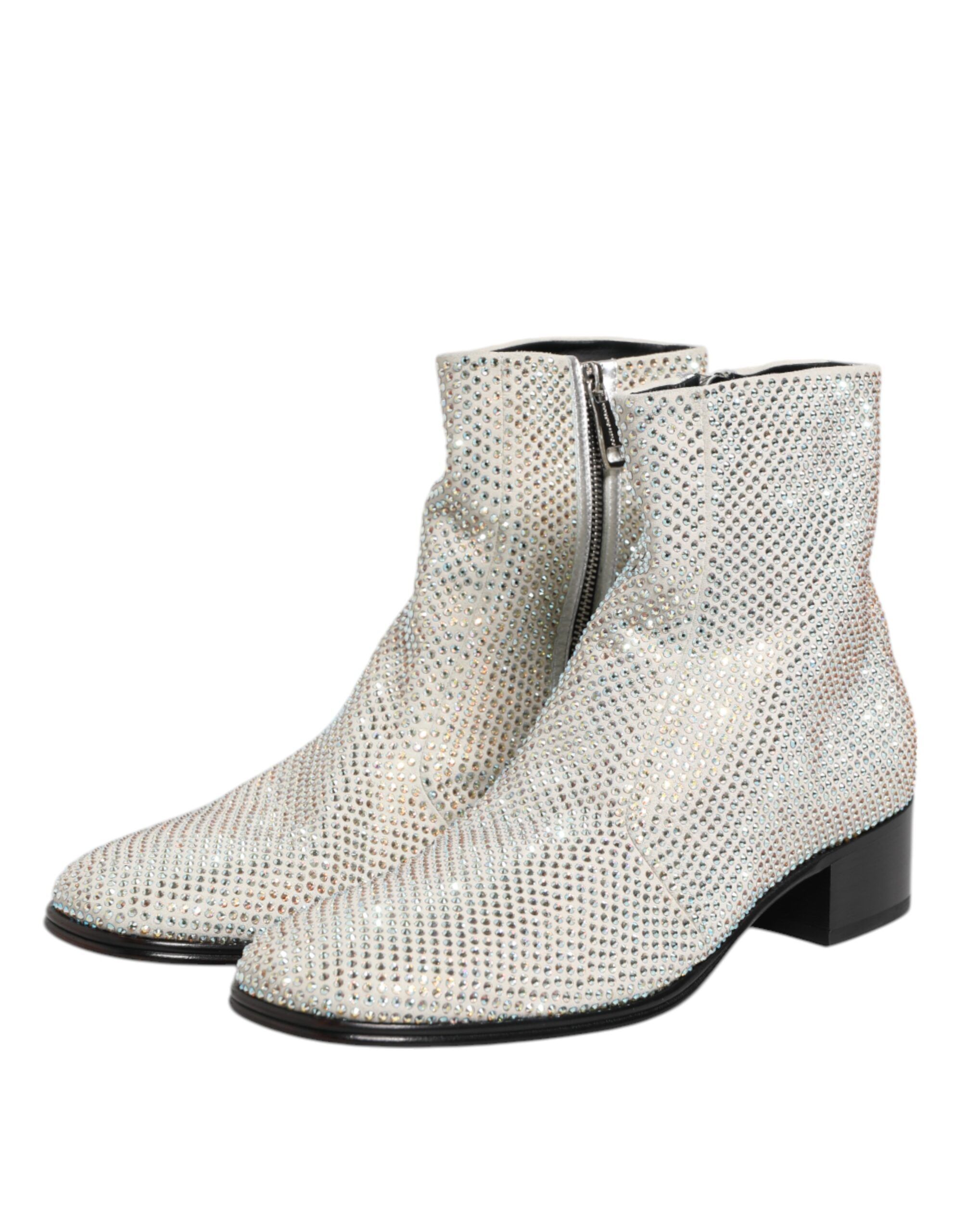 Strass DG Logo Heels Ankle Boots Men's Shoes - Dolce & Gabbana - Modalova