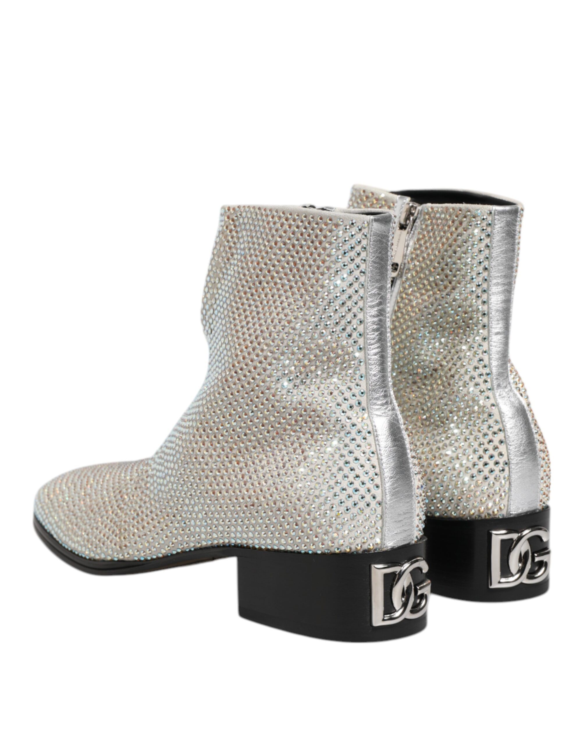 Strass DG Logo Heels Ankle Boots Men's Shoes - Dolce & Gabbana - Modalova