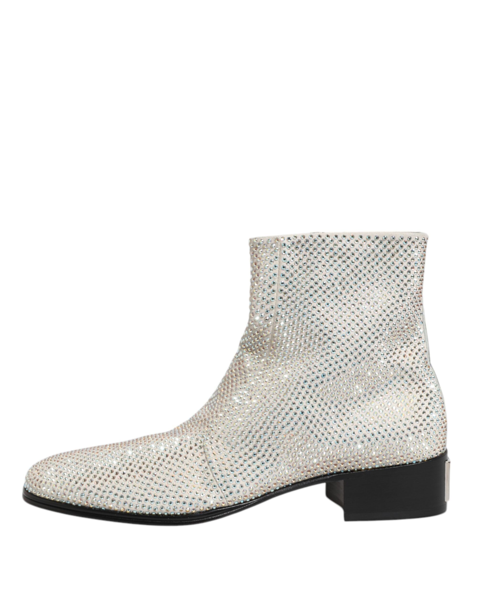 Strass DG Logo Heels Ankle Boots Men's Shoes - Dolce & Gabbana - Modalova