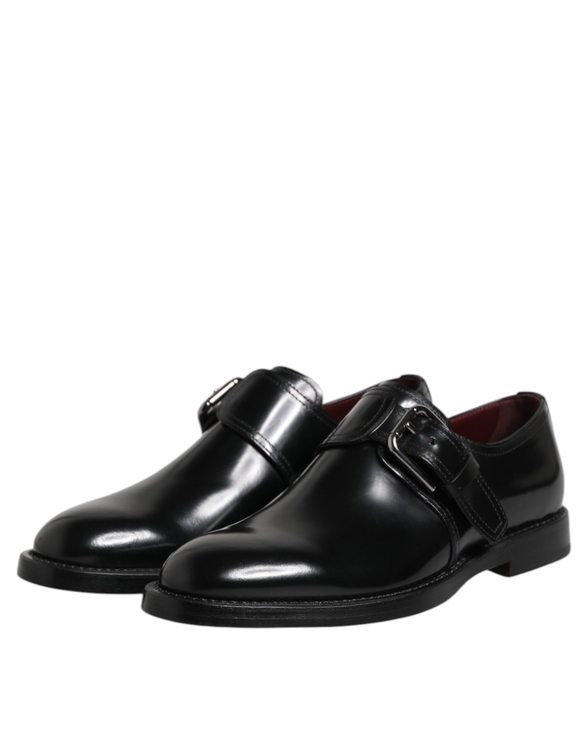 Leather Monk Strap Derby Formal Men's Shoes - Dolce & Gabbana - Modalova