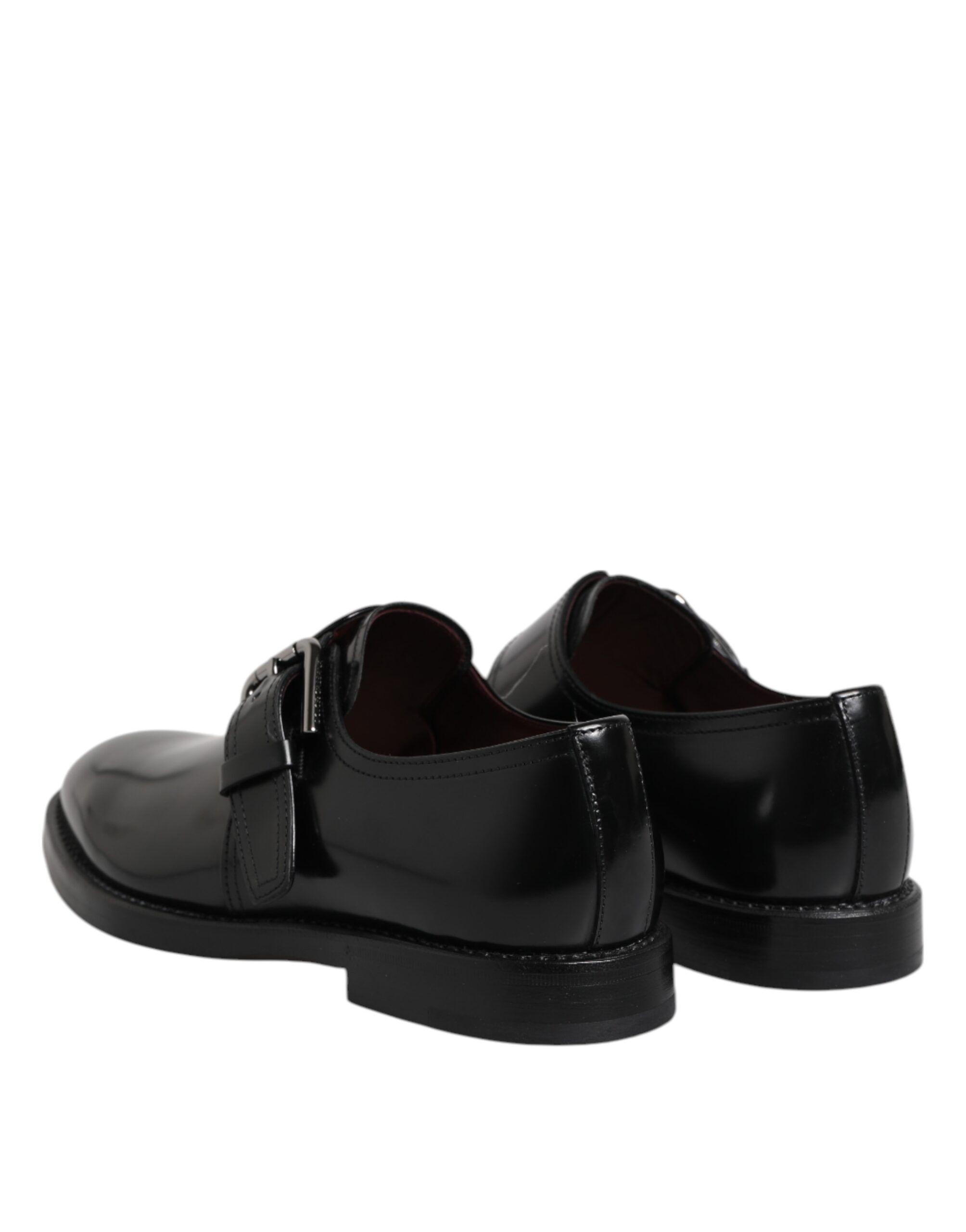 Leather Monk Strap Derby Formal Men's Shoes - Dolce & Gabbana - Modalova