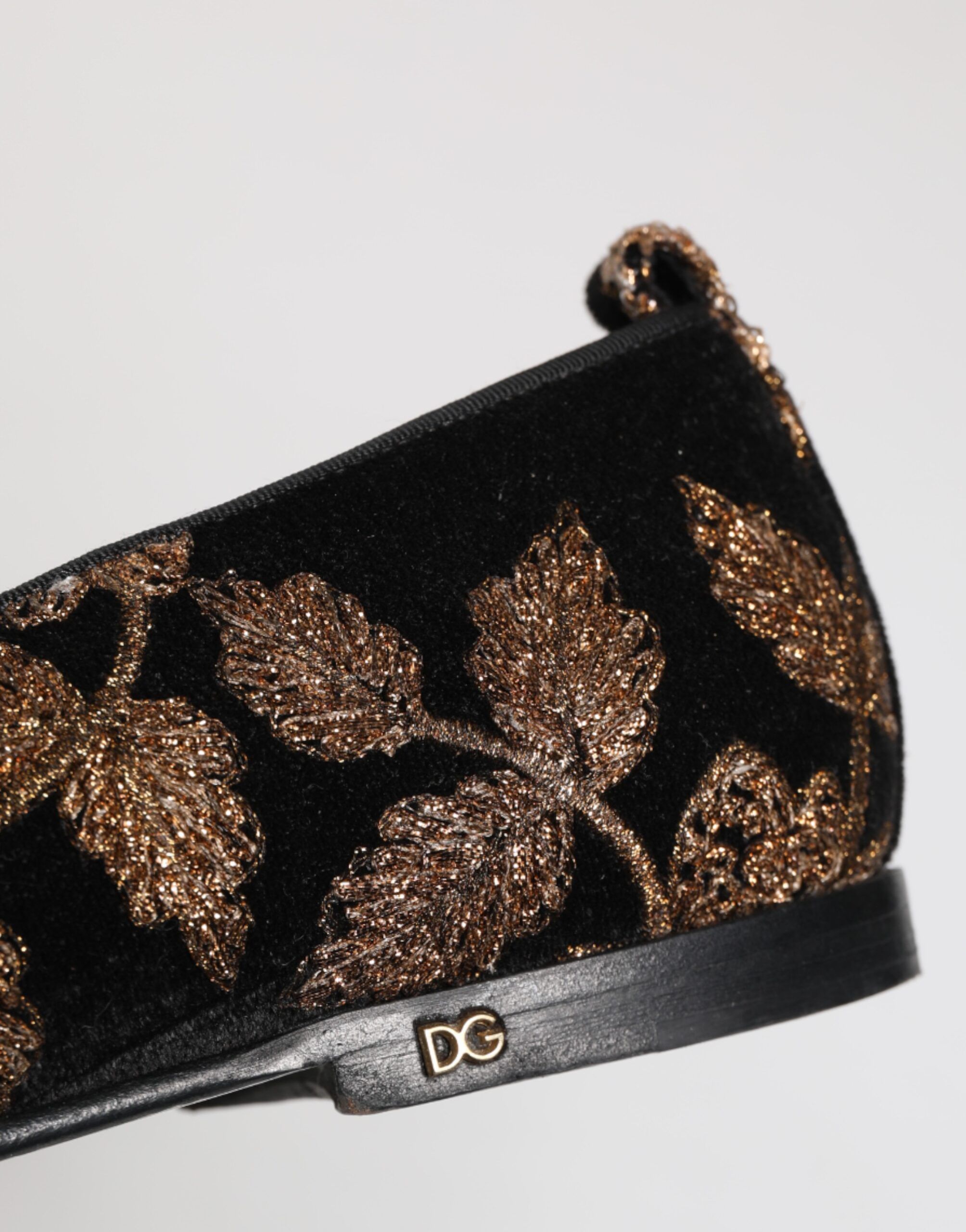 Black Floral Embroidery Men Loafers Men's Shoes (Pre-Owned) - Dolce & Gabbana - Modalova