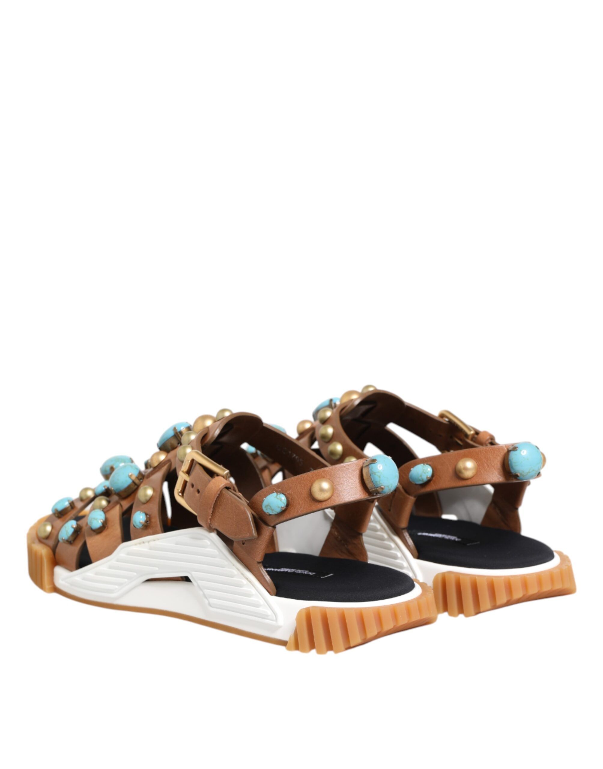 Leather Studded Slides Sandals Men's Shoes - Dolce & Gabbana - Modalova