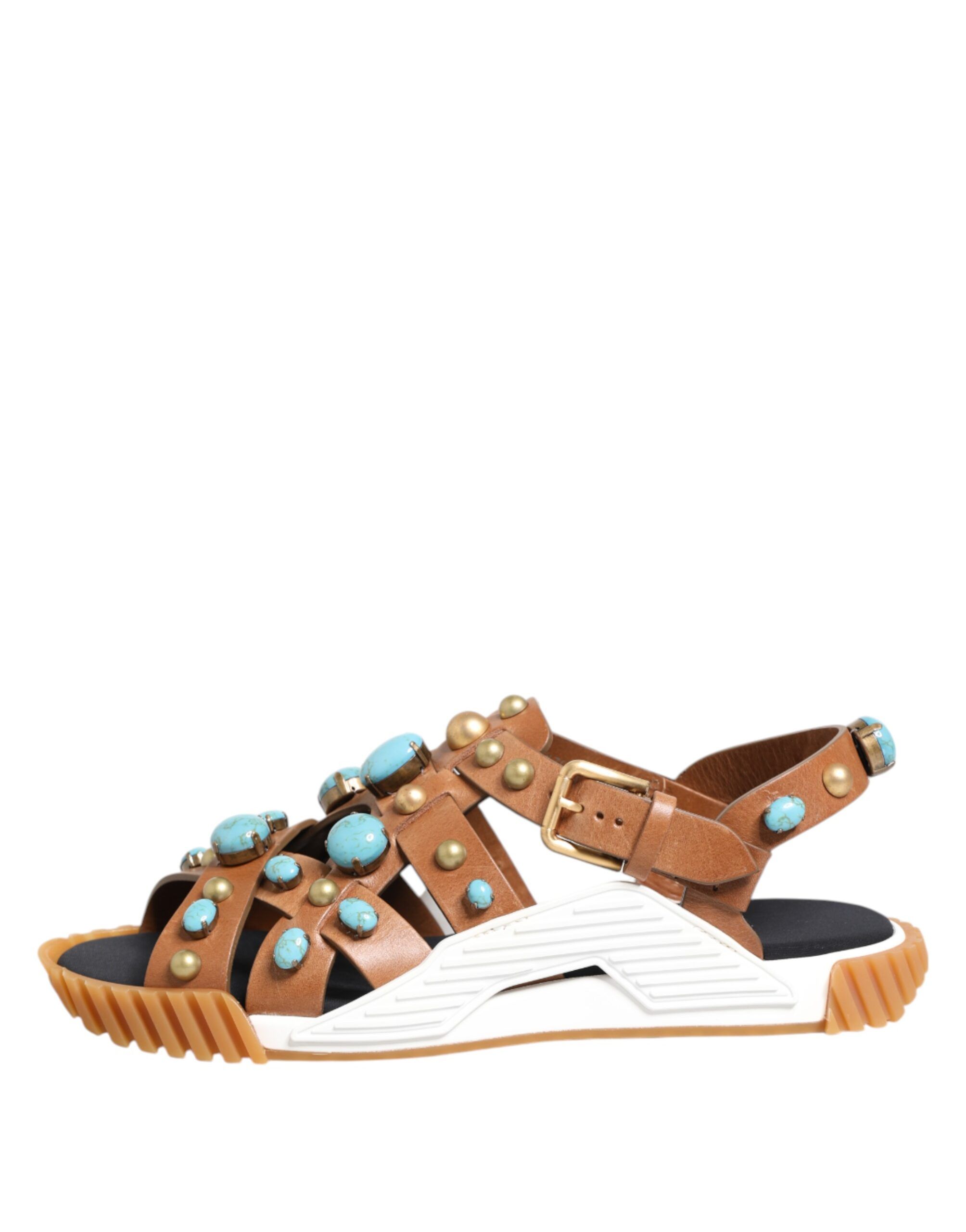 Leather Studded Slides Sandals Men's Shoes - Dolce & Gabbana - Modalova