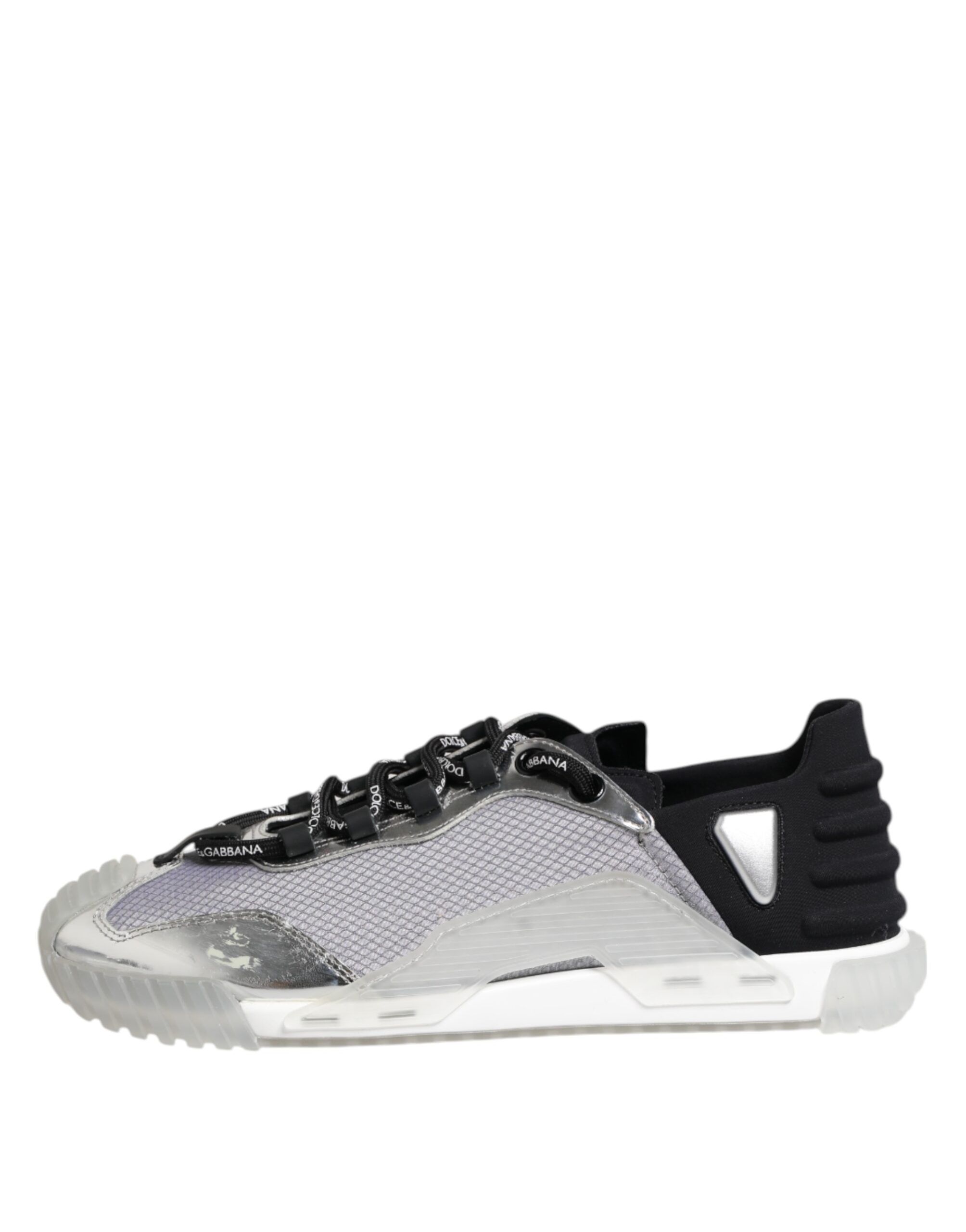 Silver Black Nylon NS1 Low Top Men Sneakers Men's Shoes (Pre-Owned) - Dolce & Gabbana - Modalova