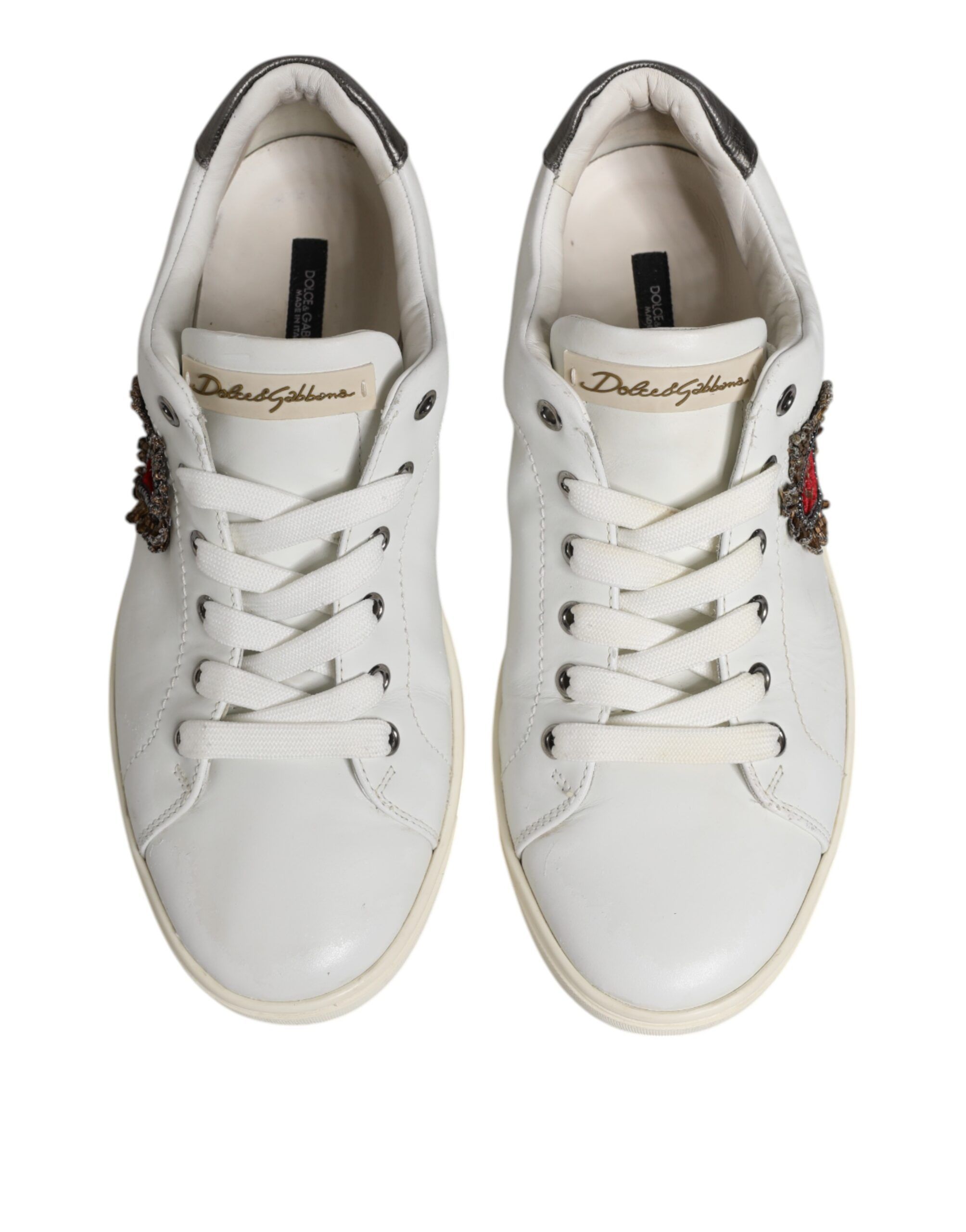 Silver Sacred Heart Men Sneakers Men's Shoes (Pre-Owned) - Dolce & Gabbana - Modalova