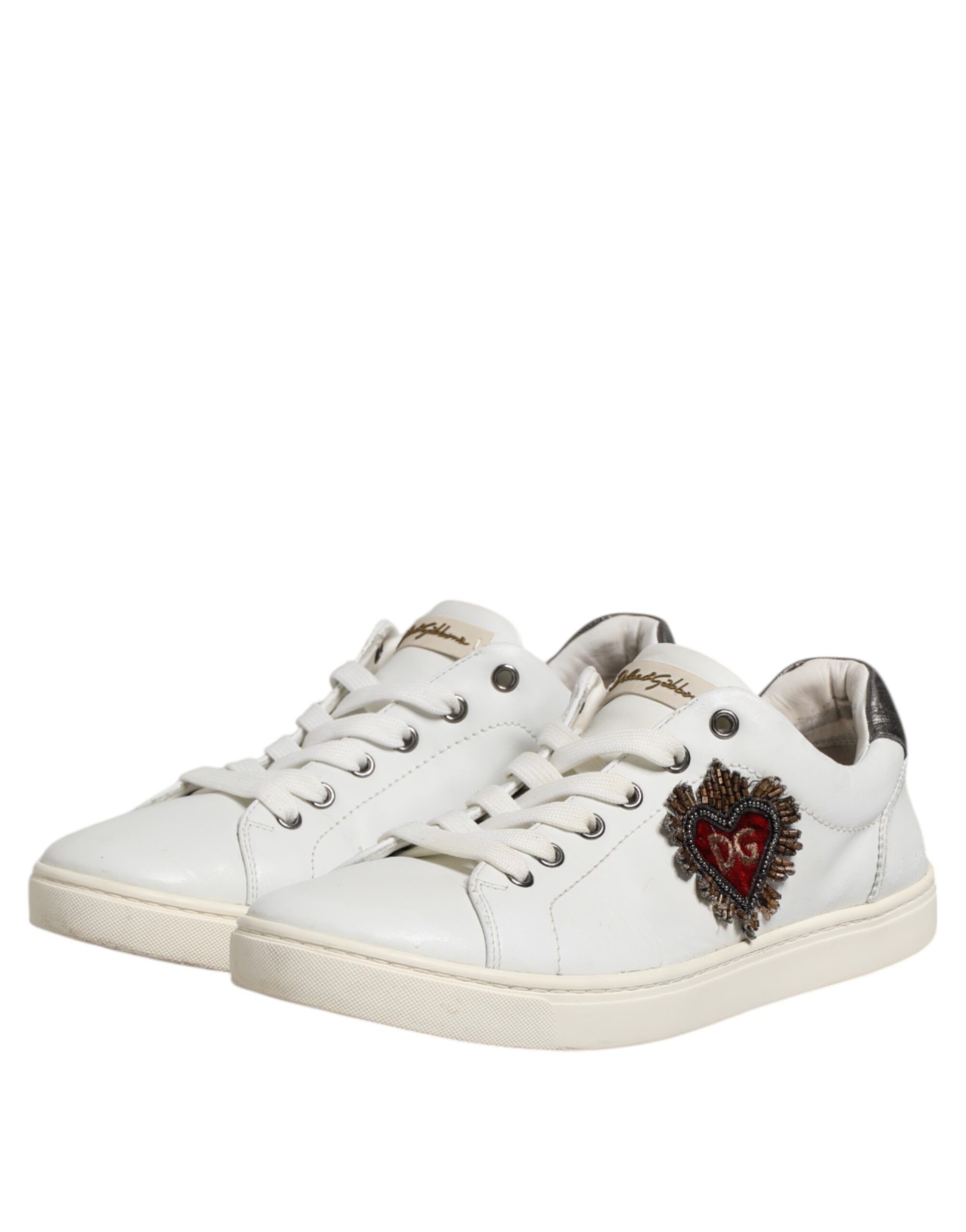 Silver Sacred Heart Men Sneakers Men's Shoes (Pre-Owned) - Dolce & Gabbana - Modalova