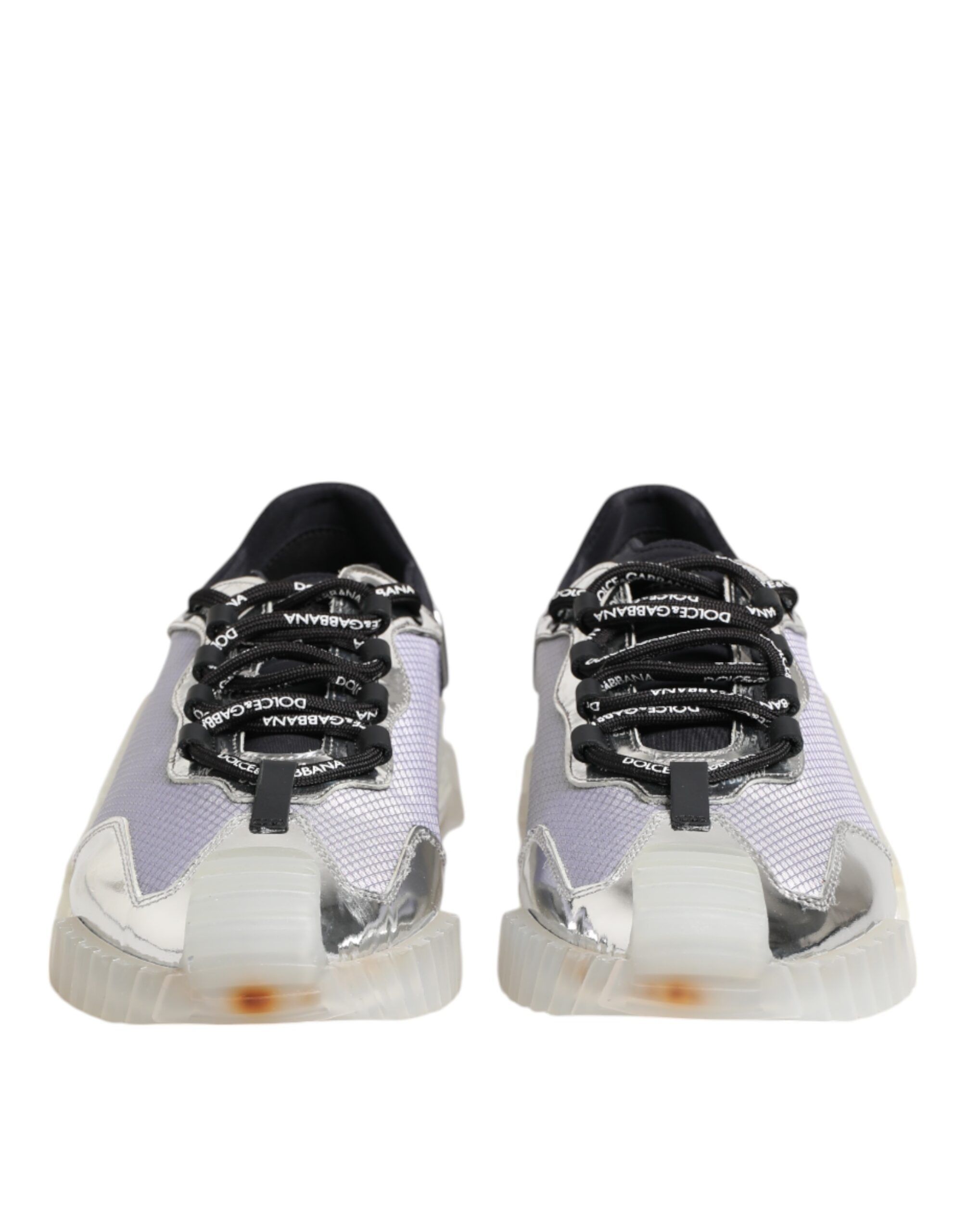 Silver Black Nylon NS1 Low Top Sneakers Men's Shoes (Pre-Owned) - Dolce & Gabbana - Modalova