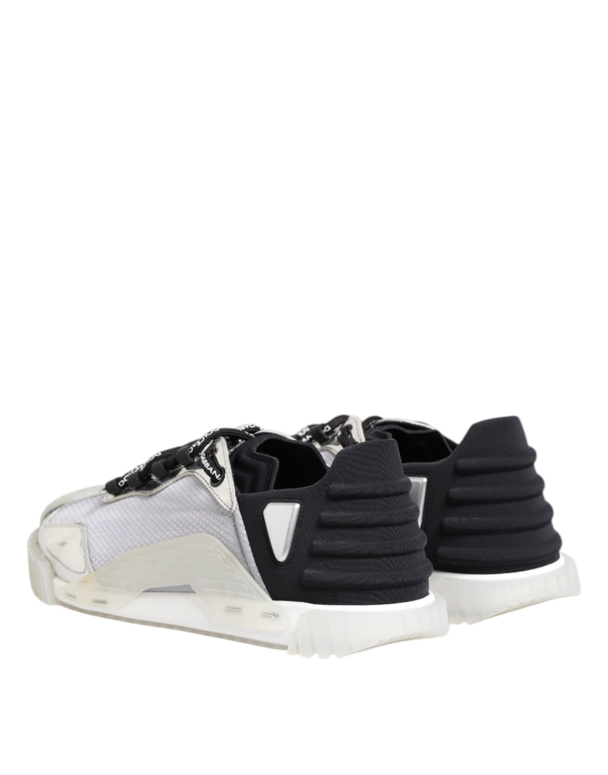Silver Black Nylon NS1 Low Top Sneakers Men's Shoes (Pre-Owned) - Dolce & Gabbana - Modalova