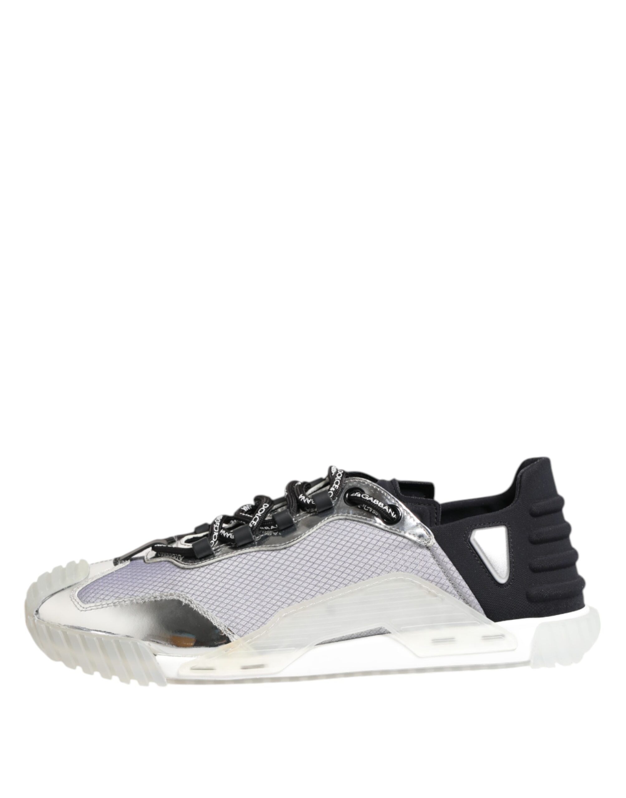 Silver Black Nylon NS1 Low Top Sneakers Men's Shoes (Pre-Owned) - Dolce & Gabbana - Modalova