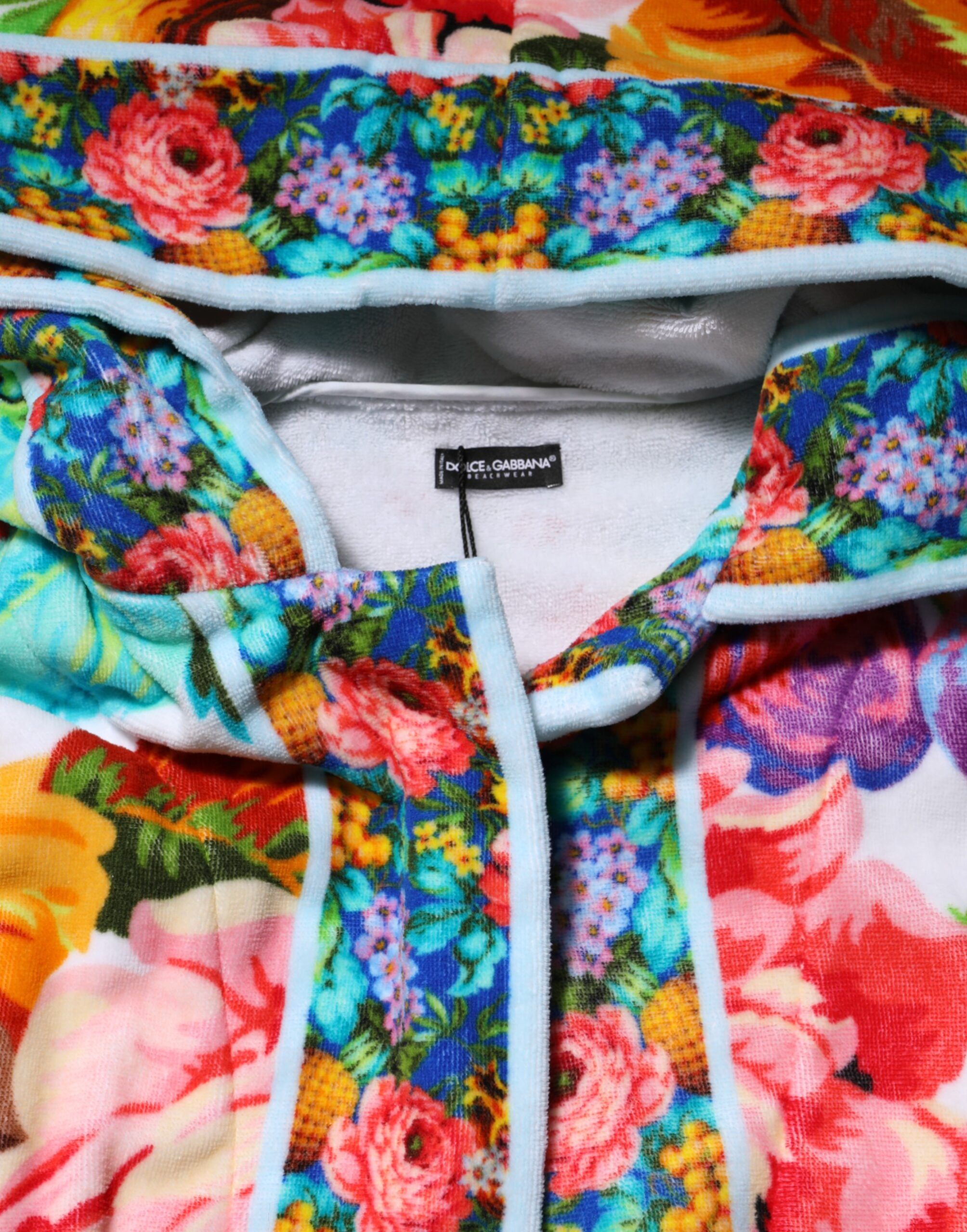 Floral Print Belted Bathrobe Coat Women's Jacket - Dolce & Gabbana - Modalova