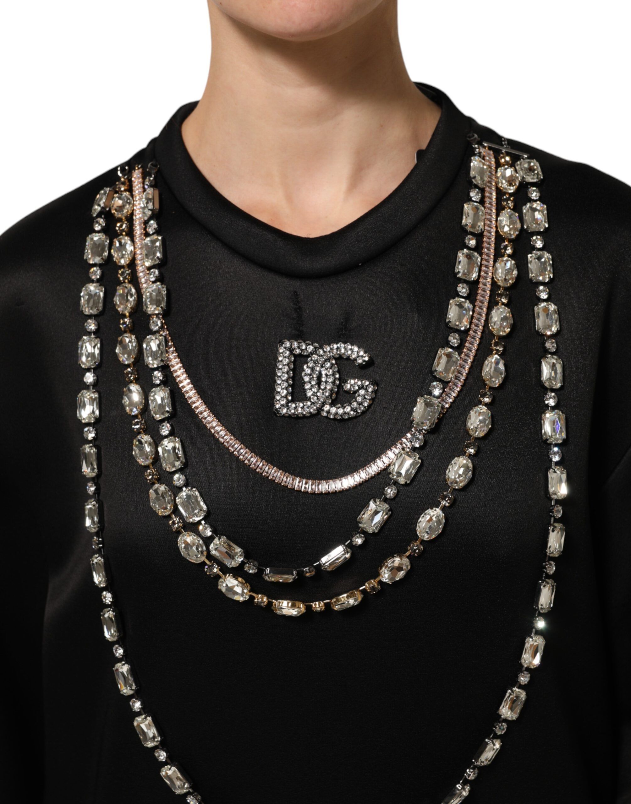 Necklace Crystal DG Logo Sweatshirt Women's Sweater (Pre-Owned) - Dolce & Gabbana - Modalova