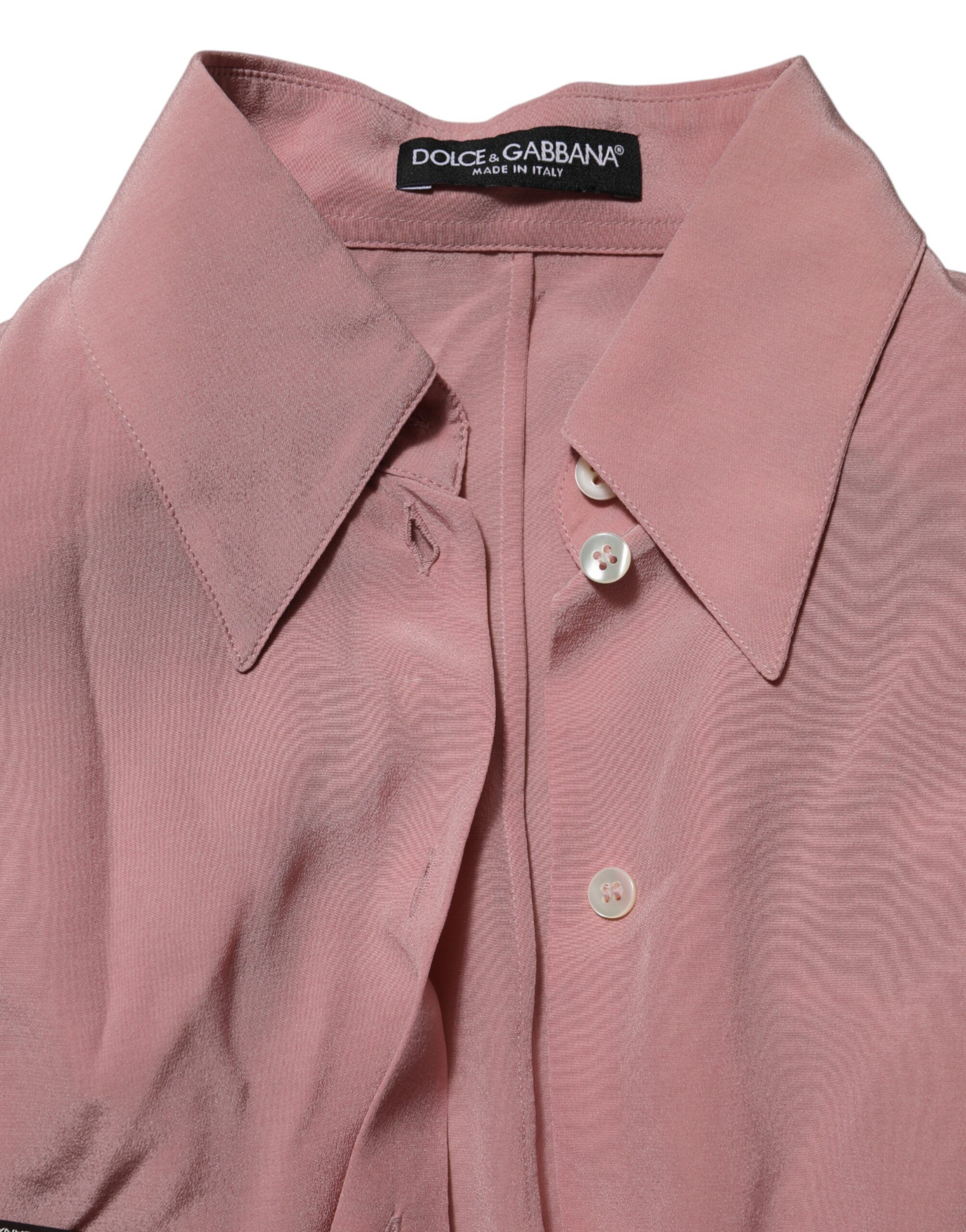 Silk Collared Long Sleeves Blouse Women's Top (Pre-Owned) - Dolce & Gabbana - Modalova