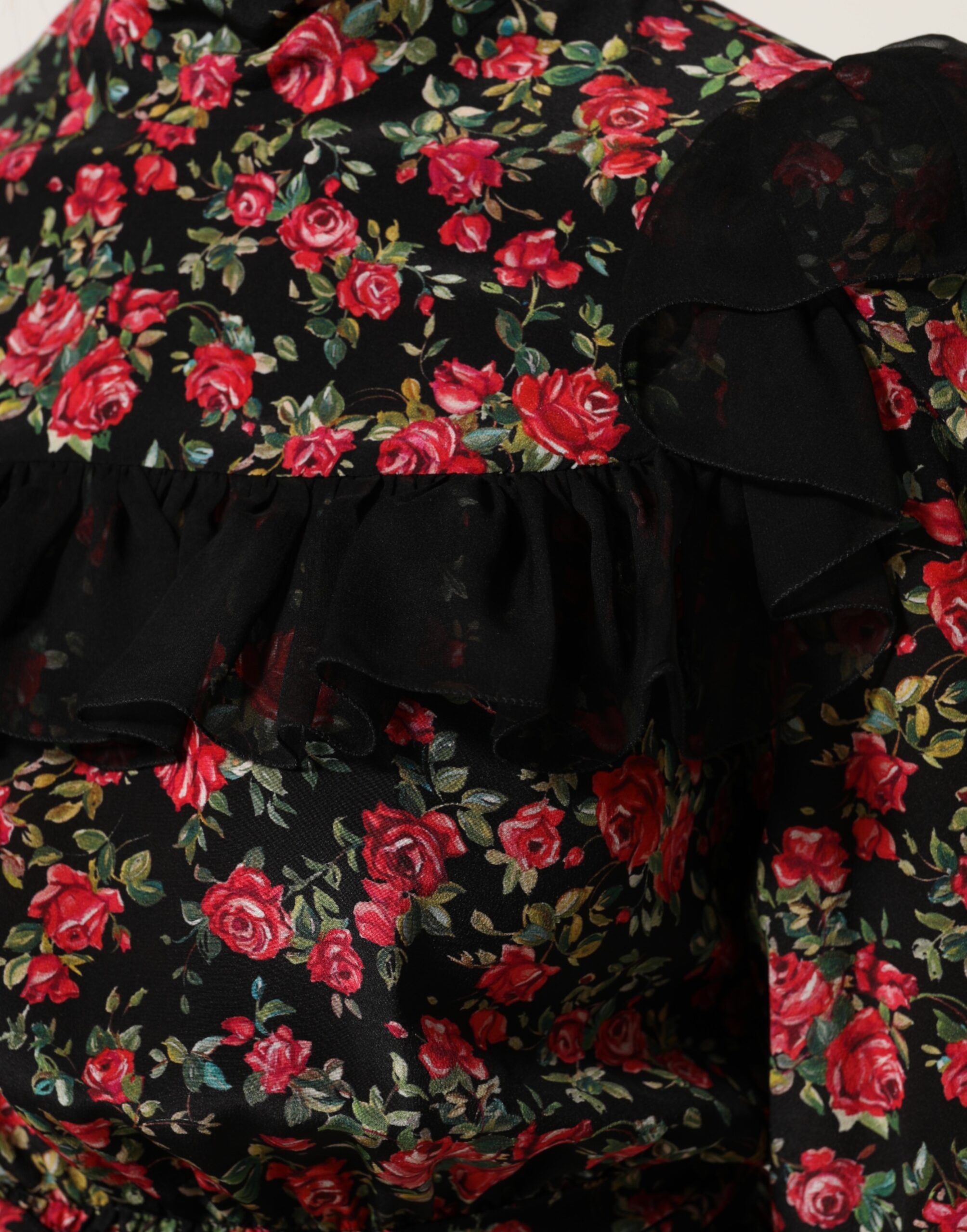 Floral Print Long Sleeve Blouse Women's Top - Dolce & Gabbana - Modalova