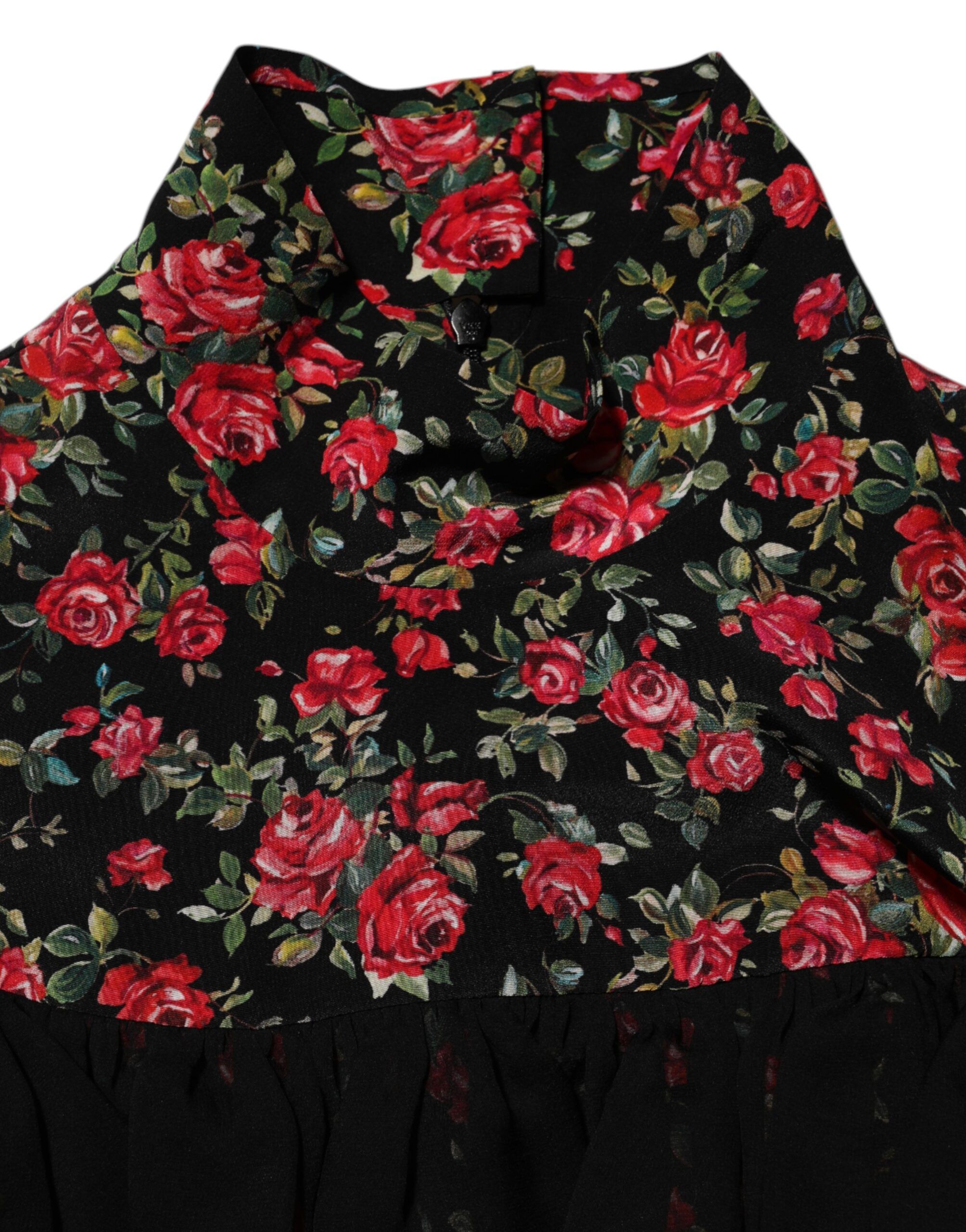 Floral Print Long Sleeve Blouse Women's Top - Dolce & Gabbana - Modalova