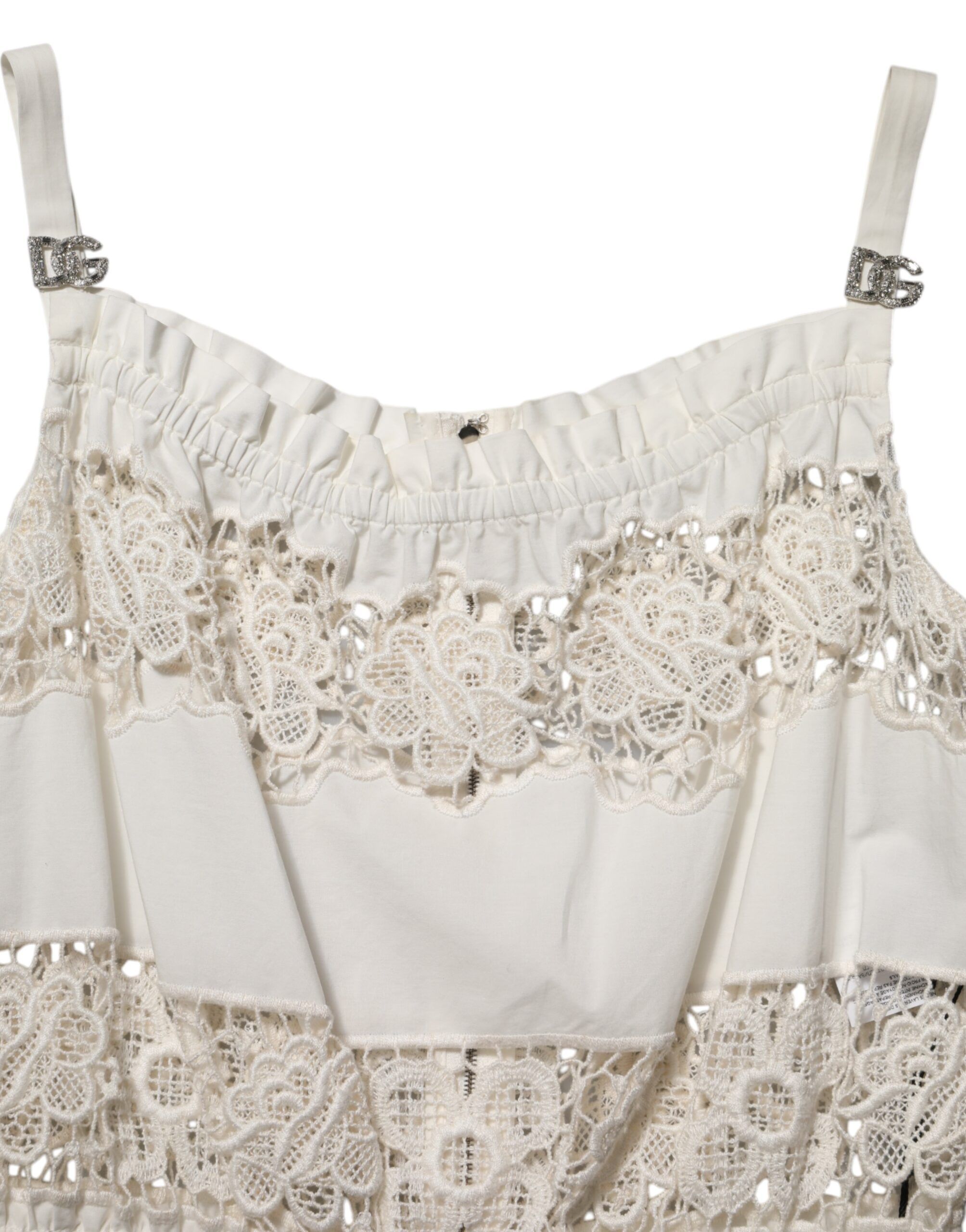 Poplin Openwork Embroidery Tank Women's Top (Pre-Owned) - Dolce & Gabbana - Modalova