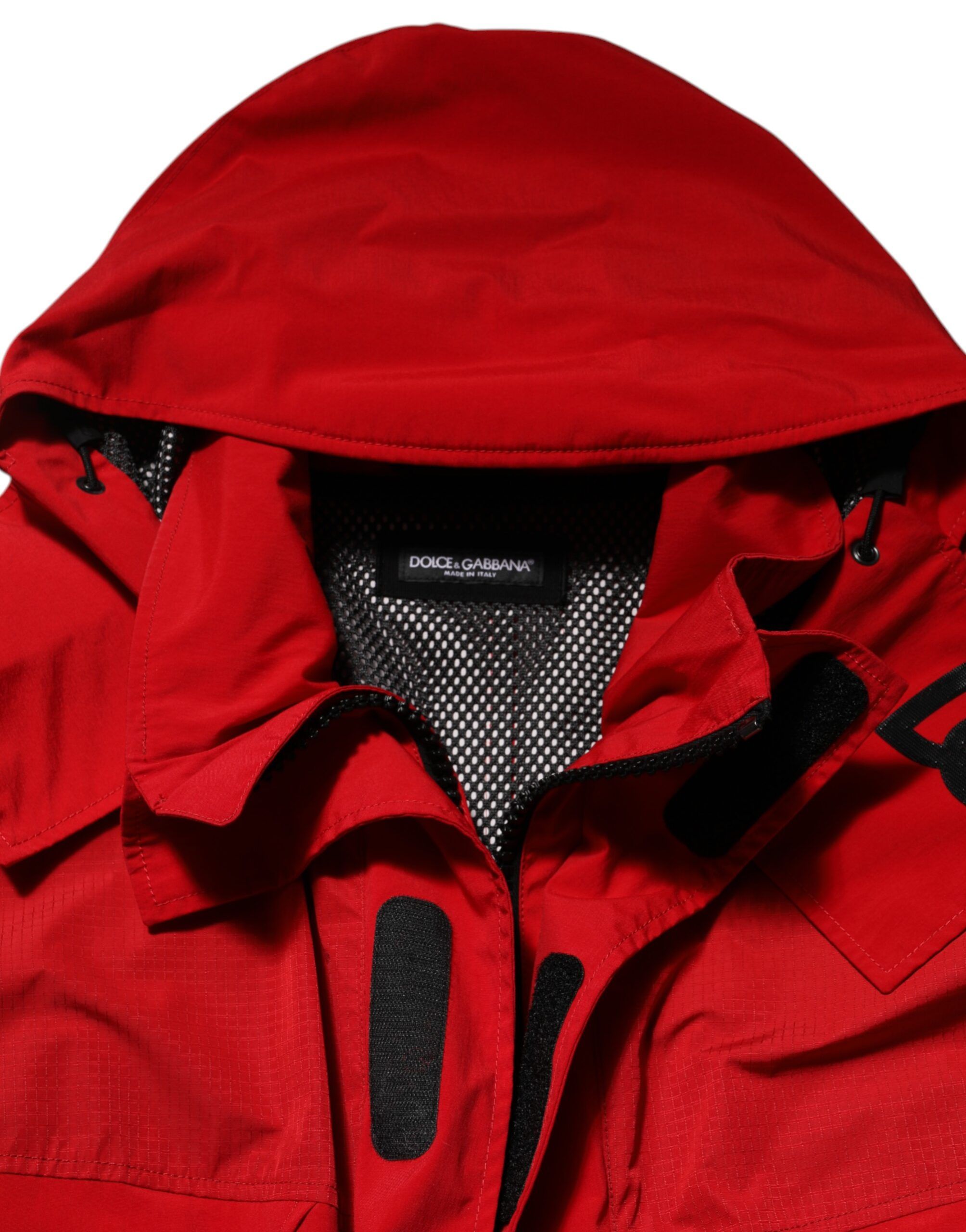 Nylon Hooded Men Full Zip Parka Men's Jacket - Dolce & Gabbana - Modalova