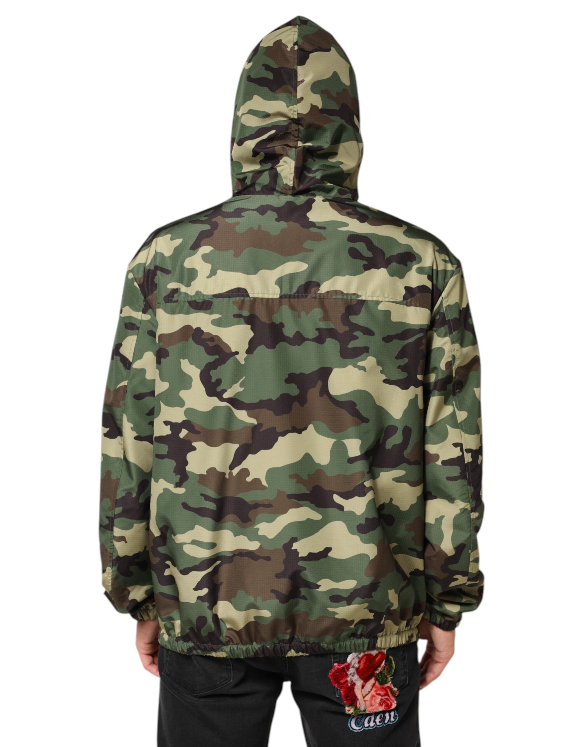Camouflage Hooded Sweatshirt Men's Jacket - Dolce & Gabbana - Modalova