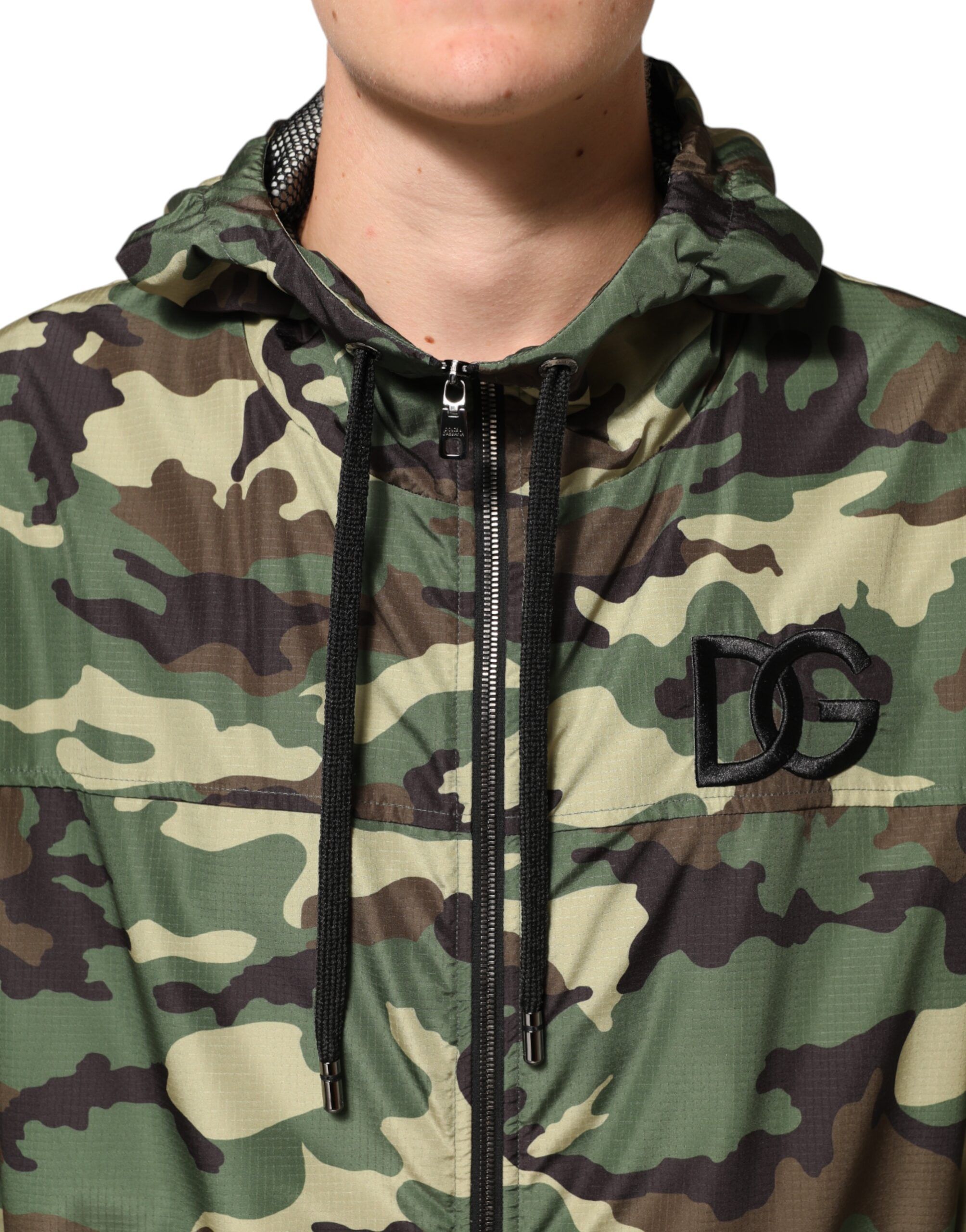 Camouflage Hooded Sweatshirt Men's Jacket - Dolce & Gabbana - Modalova