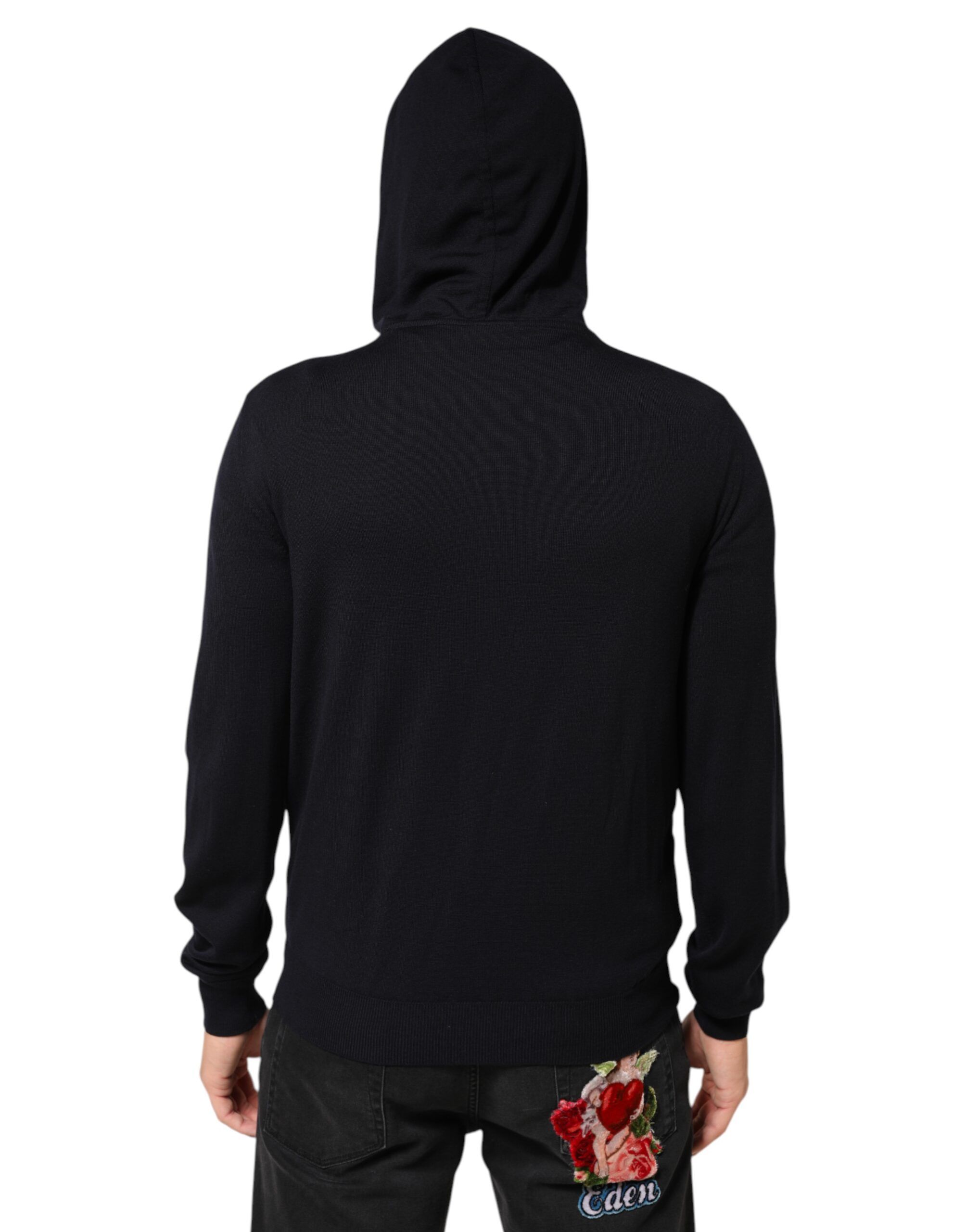 Leather Full Zip Hooded Blouson Men's Jacket - Dolce & Gabbana - Modalova