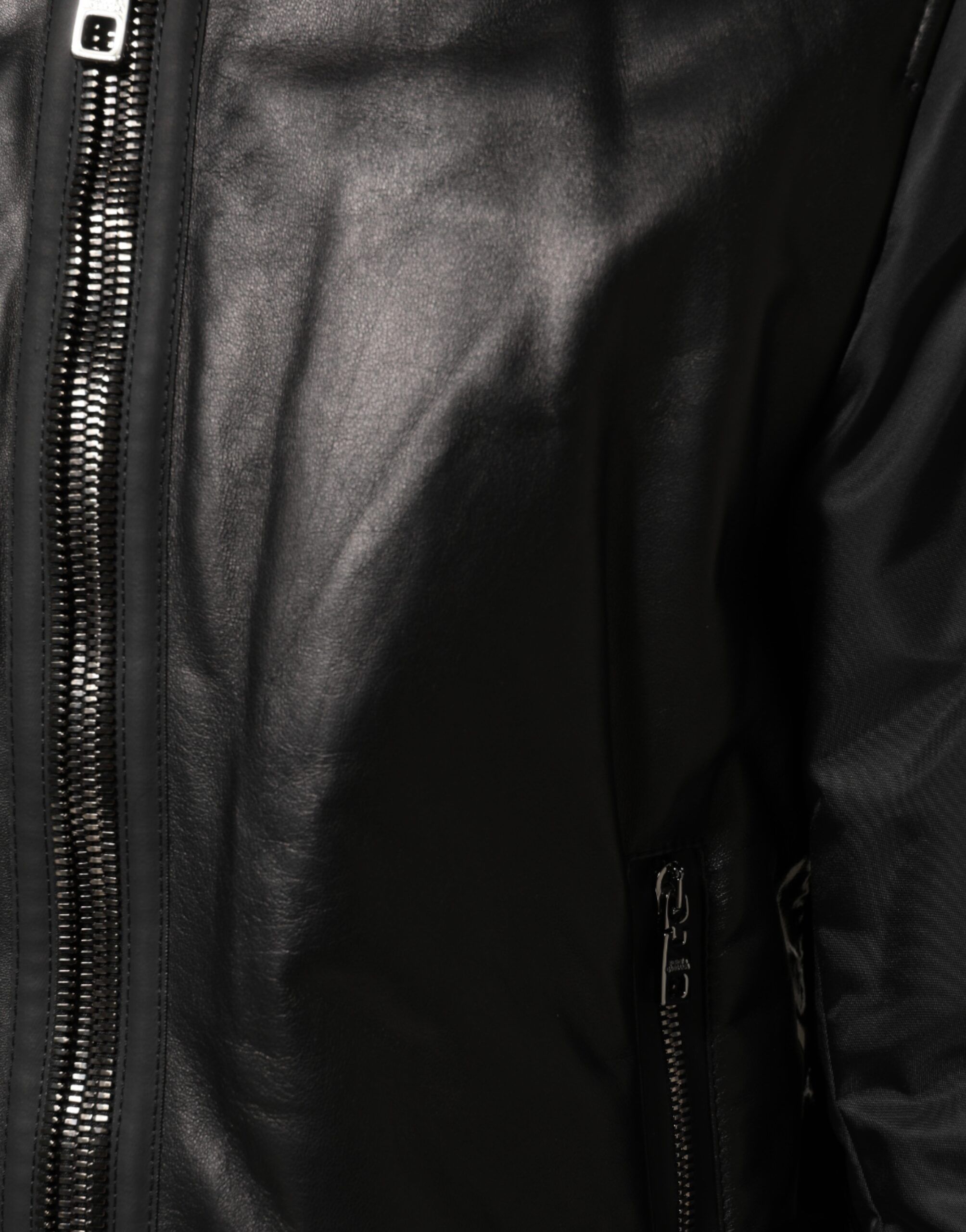 Leather Nylon FullZip Blouson Men's Jacket (Pre-Owned) - Dolce & Gabbana - Modalova