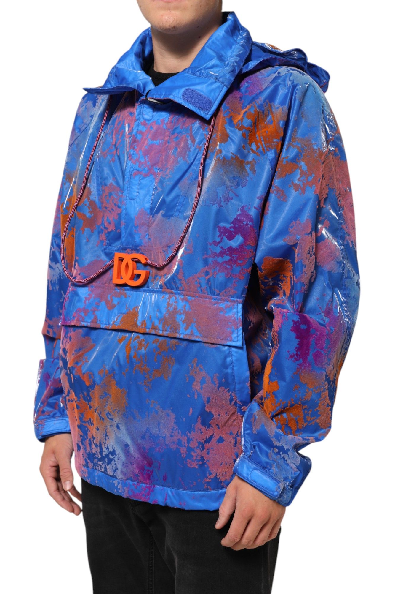 Tie Dye Logo Hooded Sweatshirt Men's Jacket - Dolce & Gabbana - Modalova
