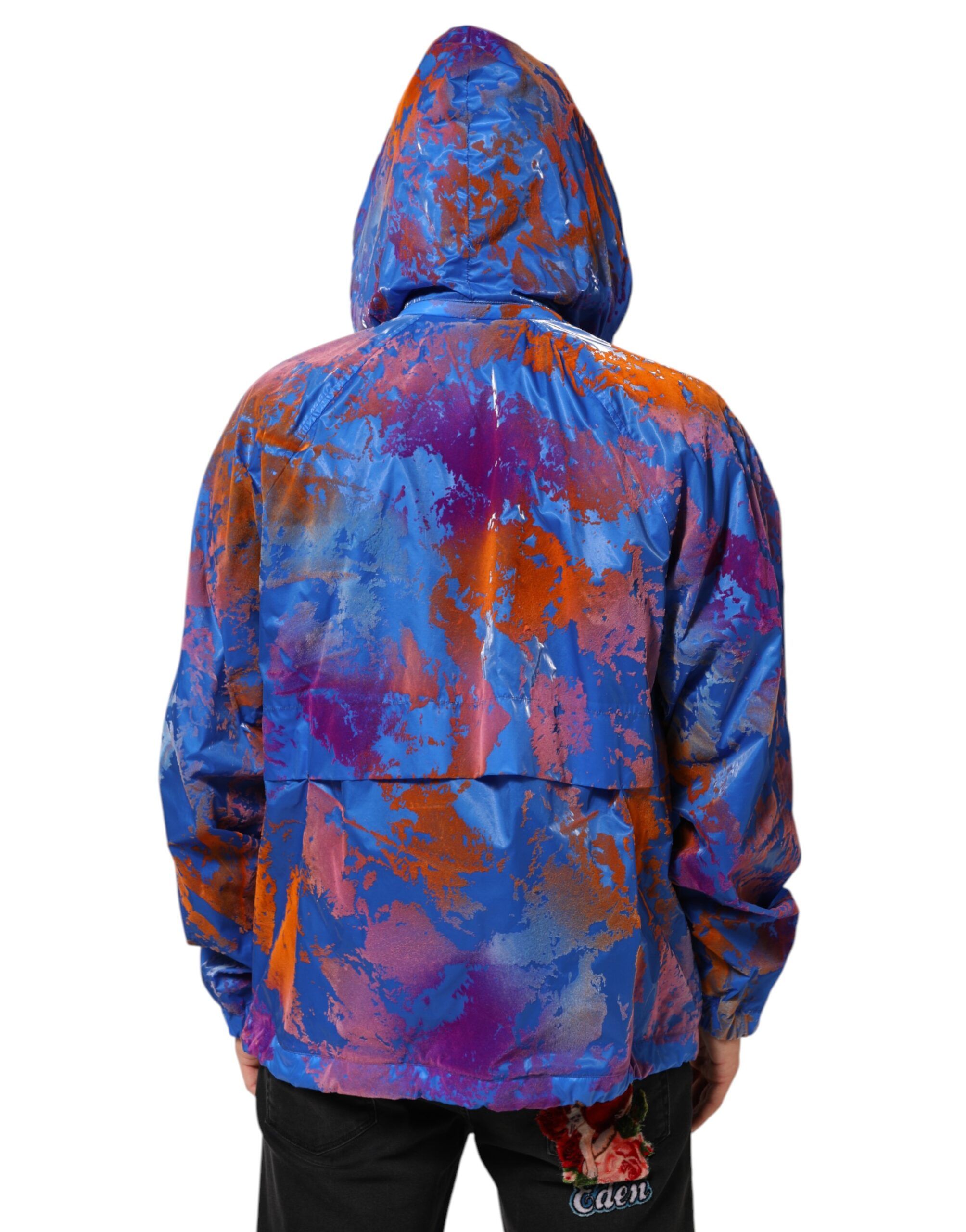Tie Dye Logo Hooded Sweatshirt Men's Jacket - Dolce & Gabbana - Modalova
