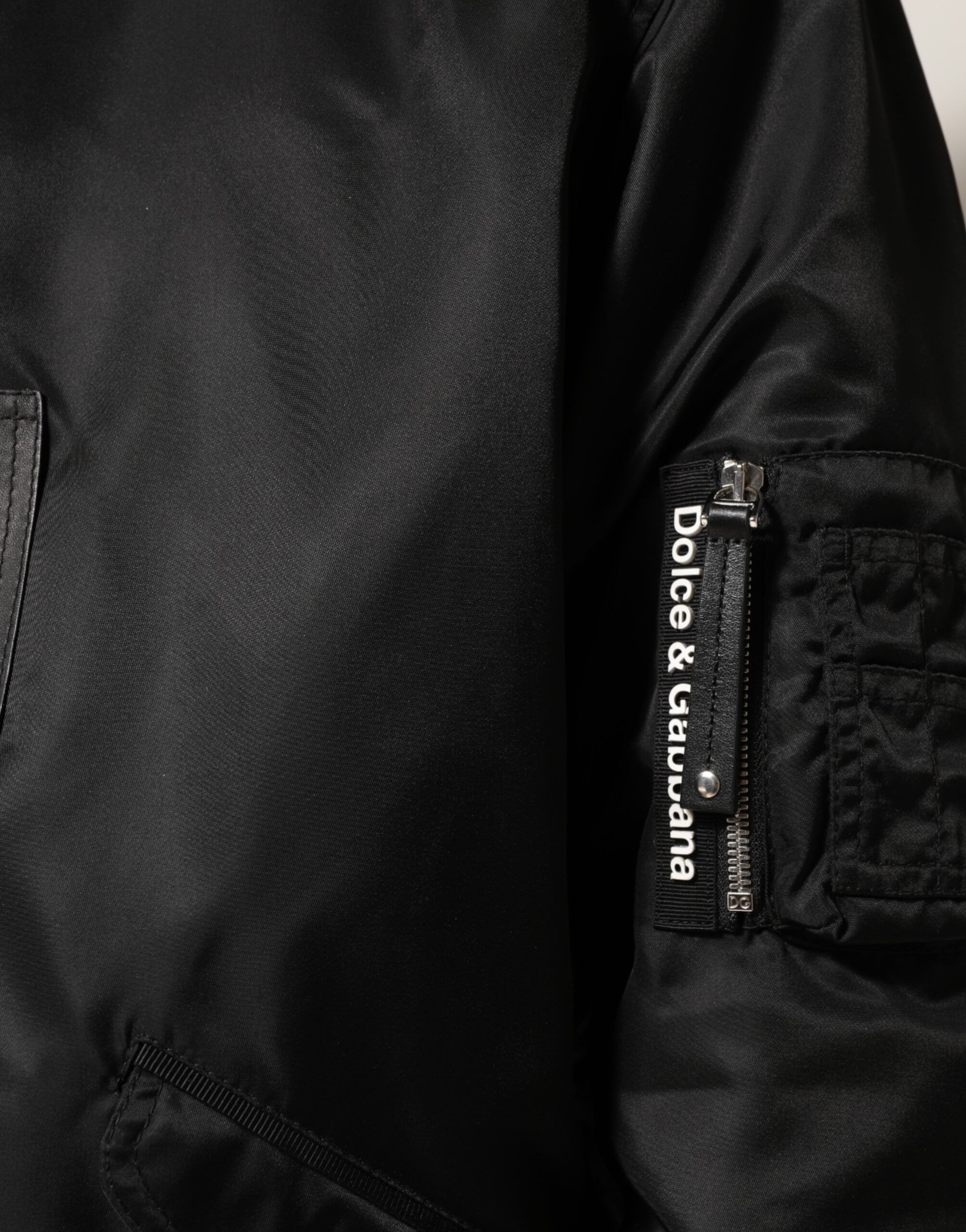 Cotton Hooded Full Zip Bomber Men's Jacket - Dolce & Gabbana - Modalova