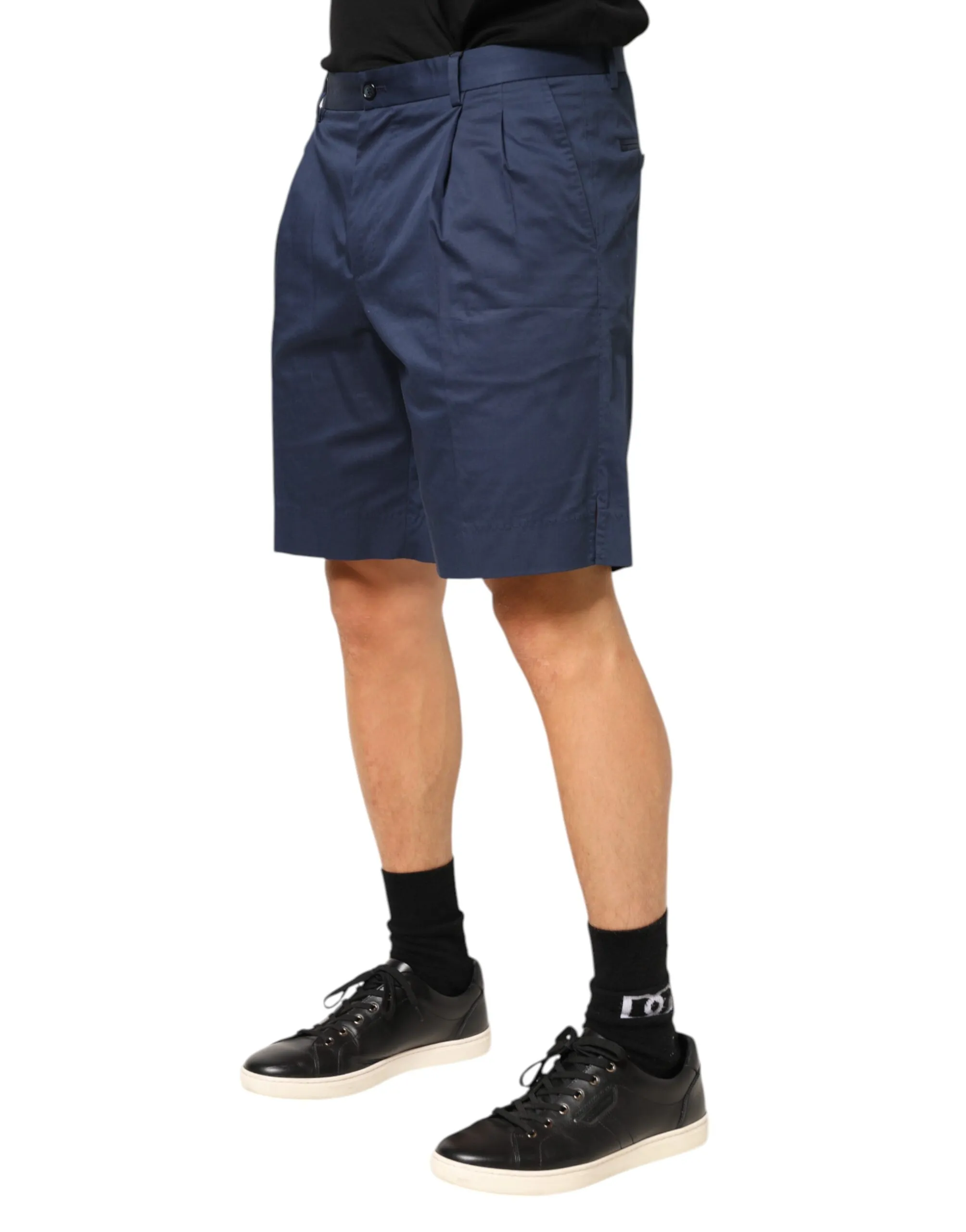 Cotton Stretch Mid Waist Bermuda Men's Shorts - Dolce & Gabbana - Modalova