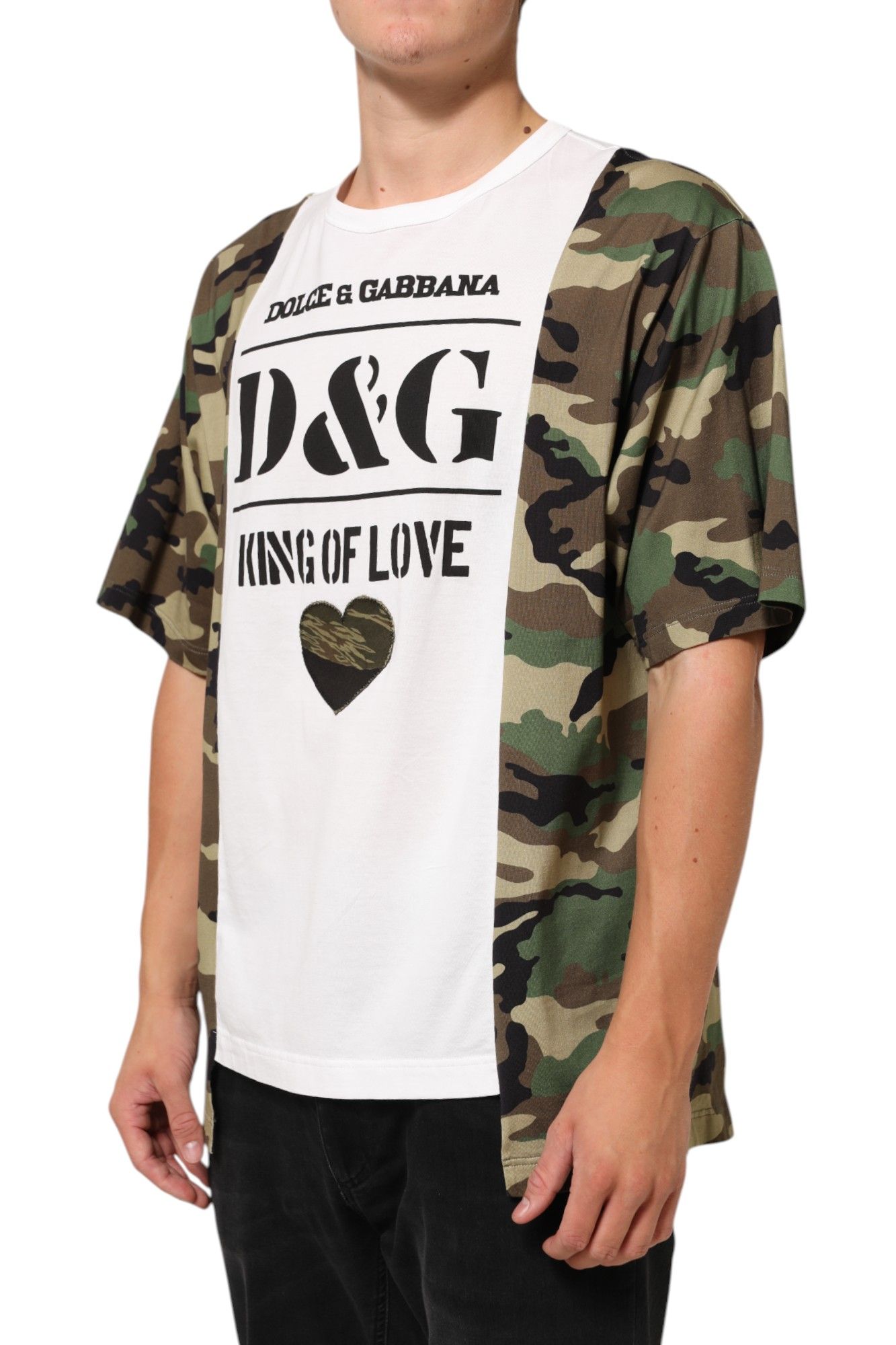 Logo Camouflage Crew Neck Men Men's T-shirt - Dolce & Gabbana - Modalova