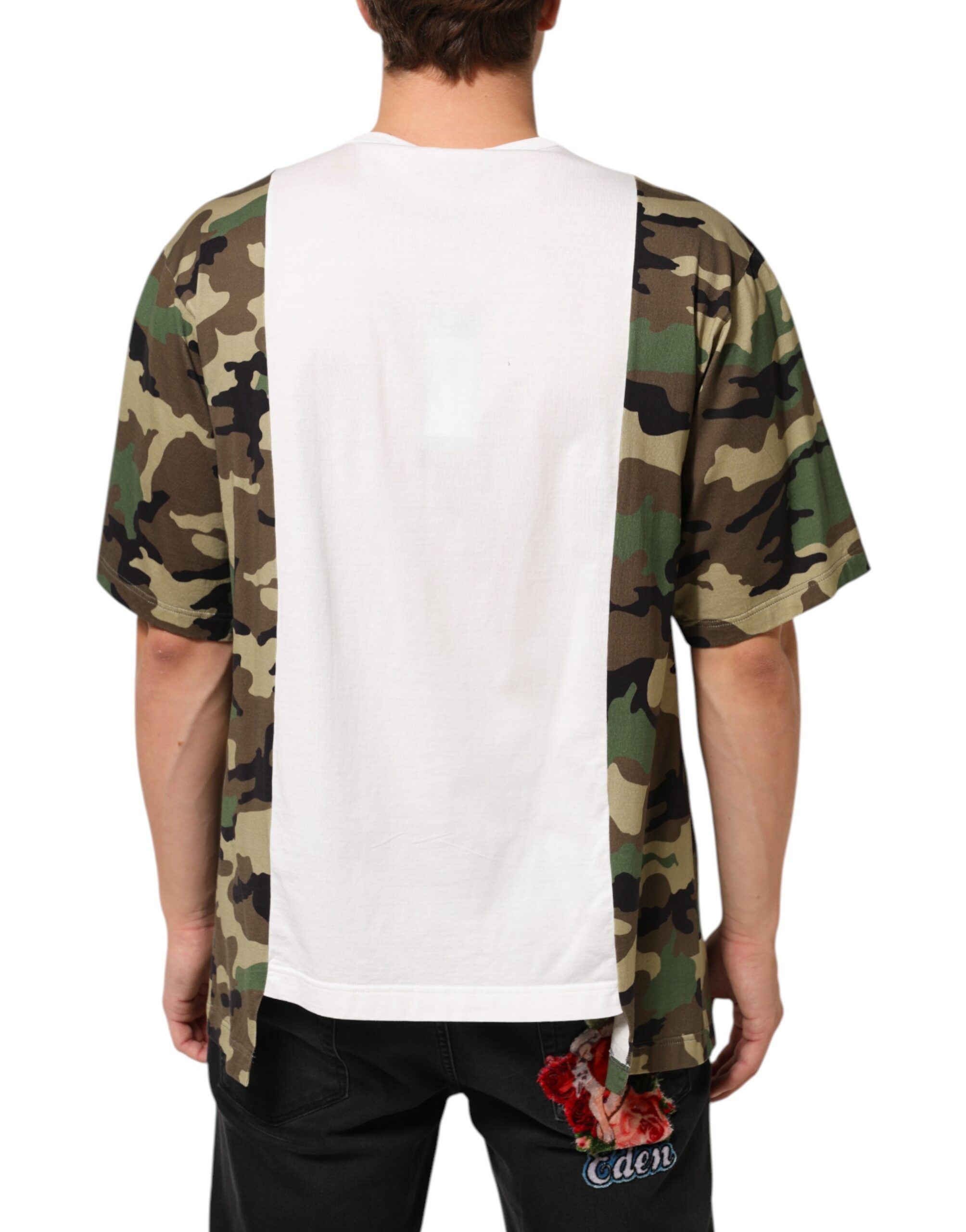 Logo Camouflage Crew Neck Men Men's T-shirt - Dolce & Gabbana - Modalova