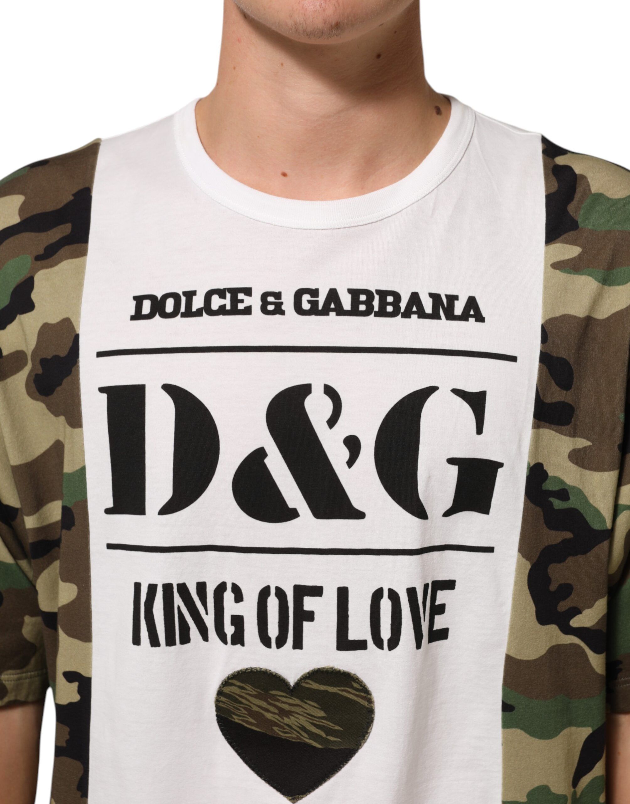 Logo Camouflage Crew Neck Men Men's T-shirt - Dolce & Gabbana - Modalova