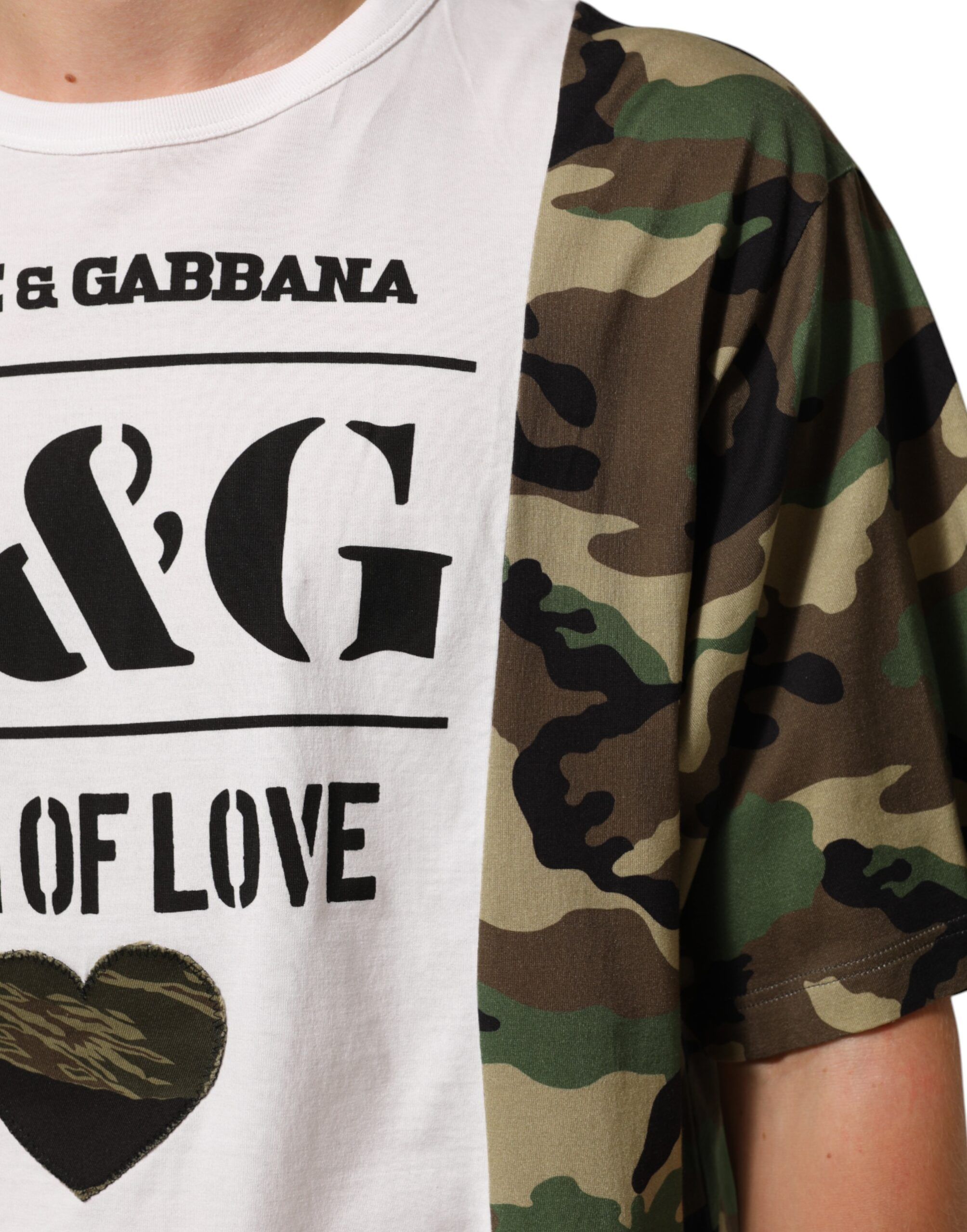 Logo Camouflage Crew Neck Men Men's T-shirt - Dolce & Gabbana - Modalova