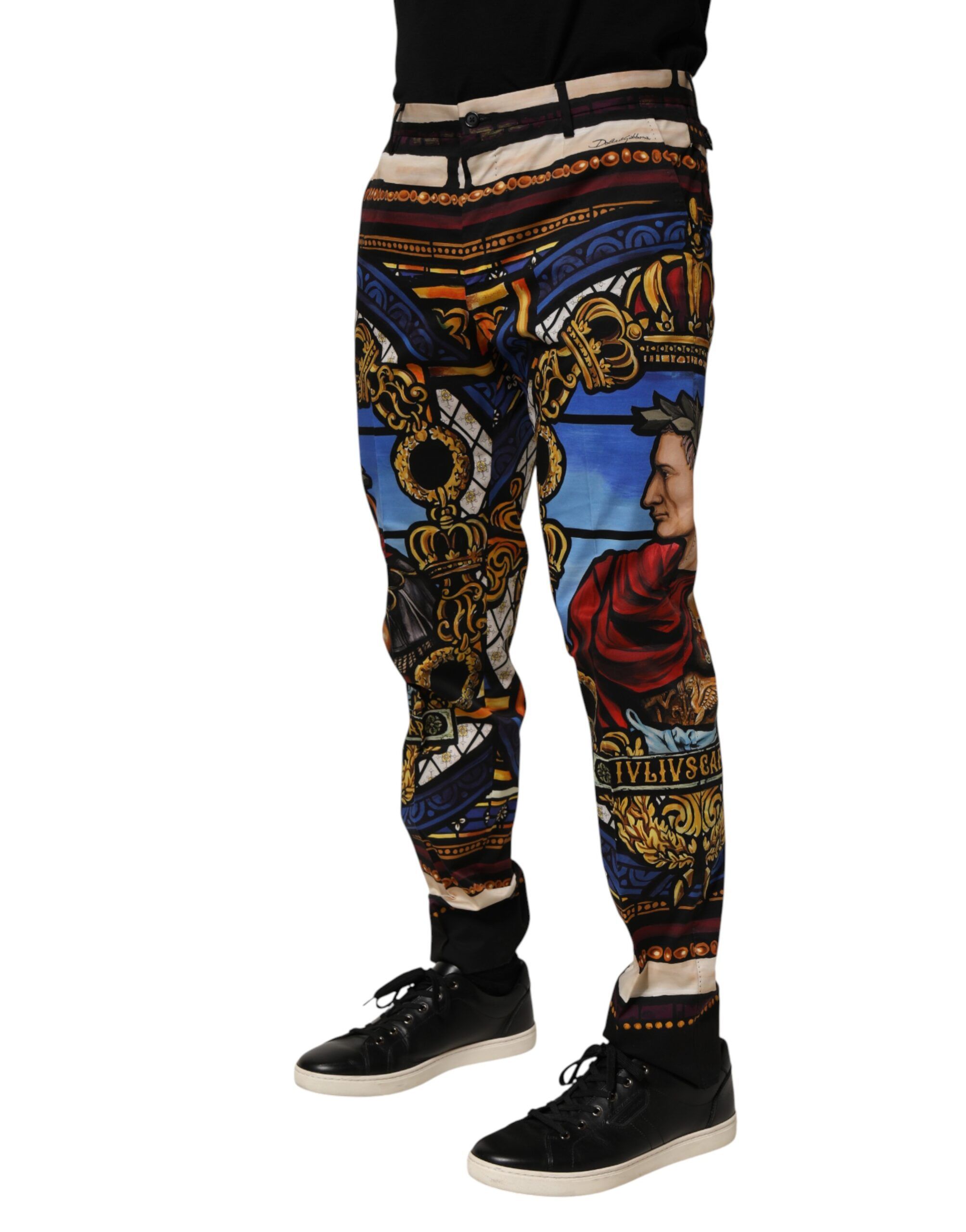 Julias Ceasar Print Tapered Men's Pants - Dolce & Gabbana - Modalova