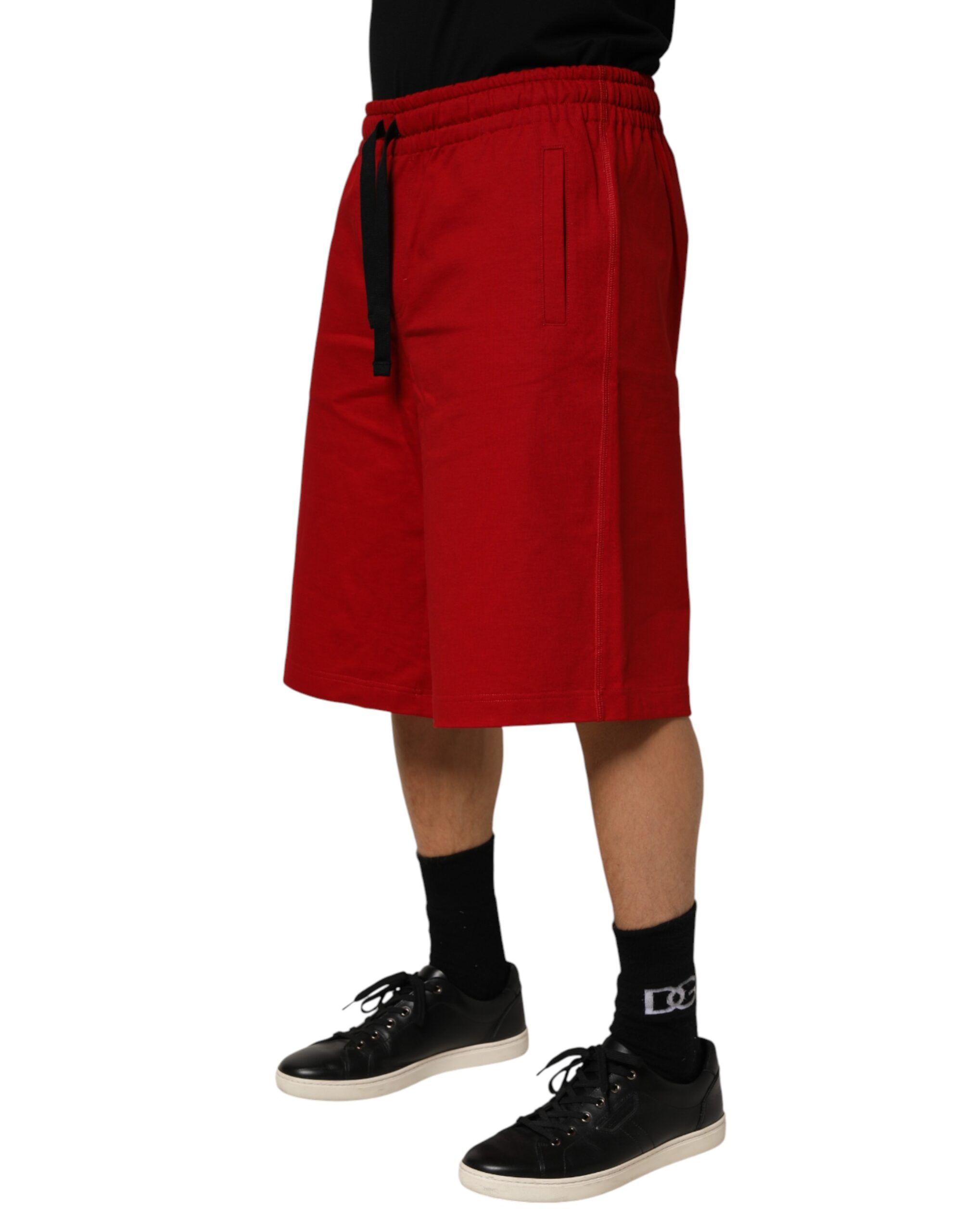 Cotton MidWaist Drawstring Bermuda Men's Pants - Dolce & Gabbana - Modalova
