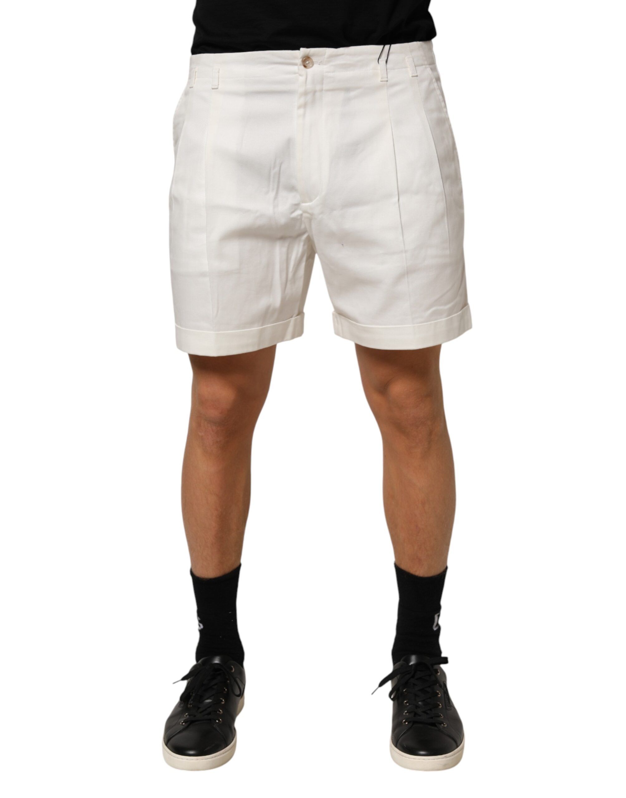Cotton Mid Waist Men Bermuda Men's Shorts - Dolce & Gabbana - Modalova