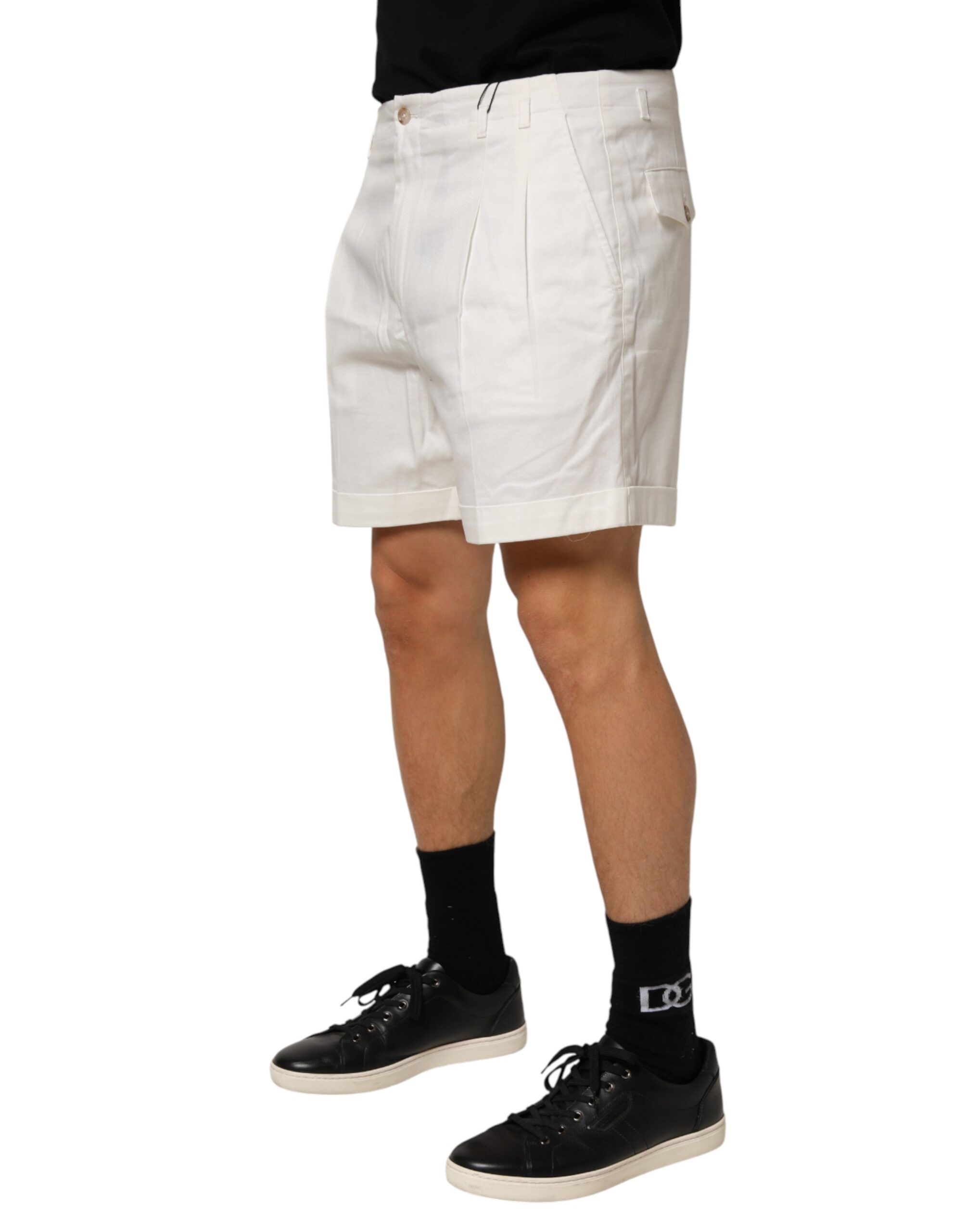 Cotton Mid Waist Men Bermuda Men's Shorts - Dolce & Gabbana - Modalova