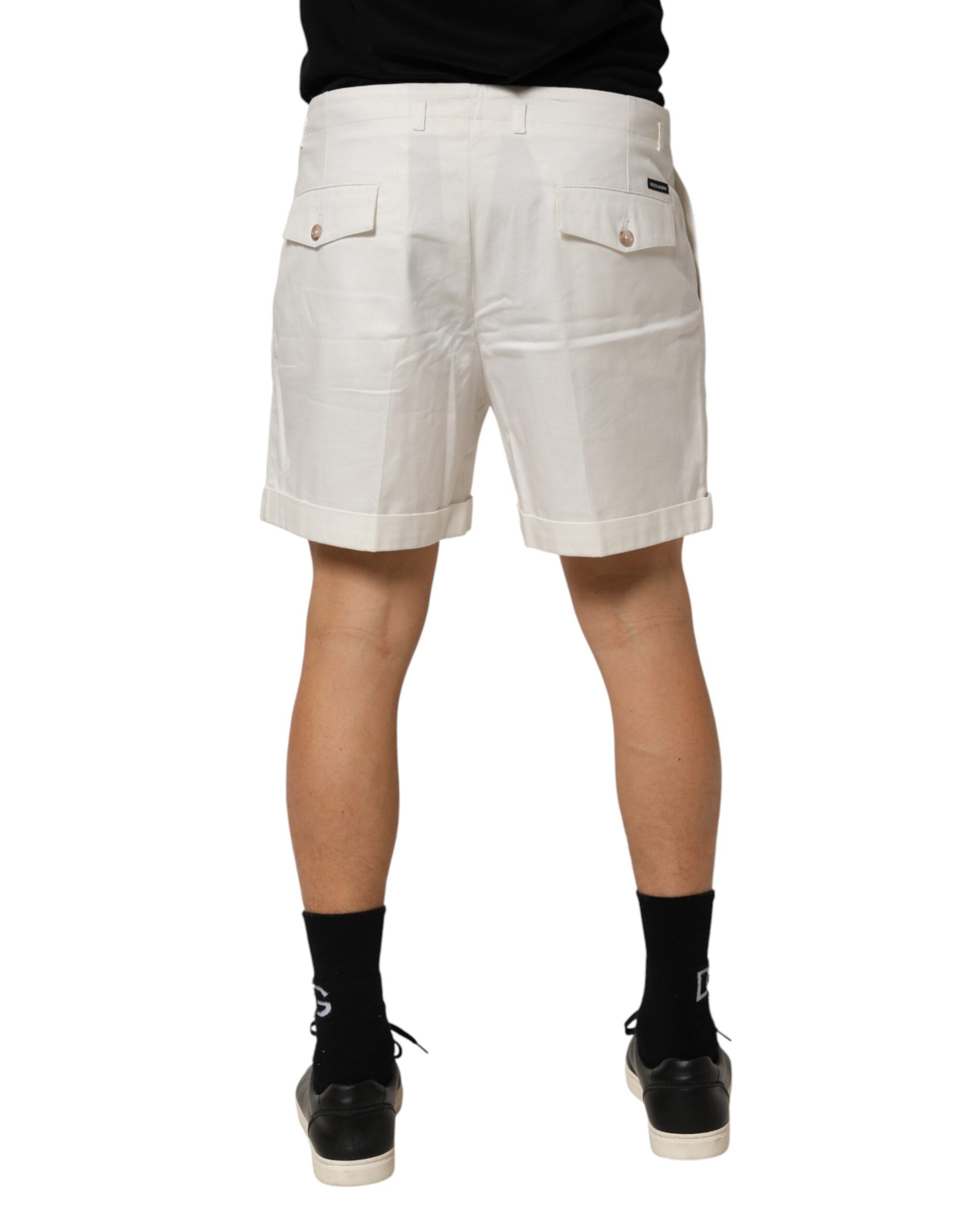Cotton Mid Waist Men Bermuda Men's Shorts - Dolce & Gabbana - Modalova