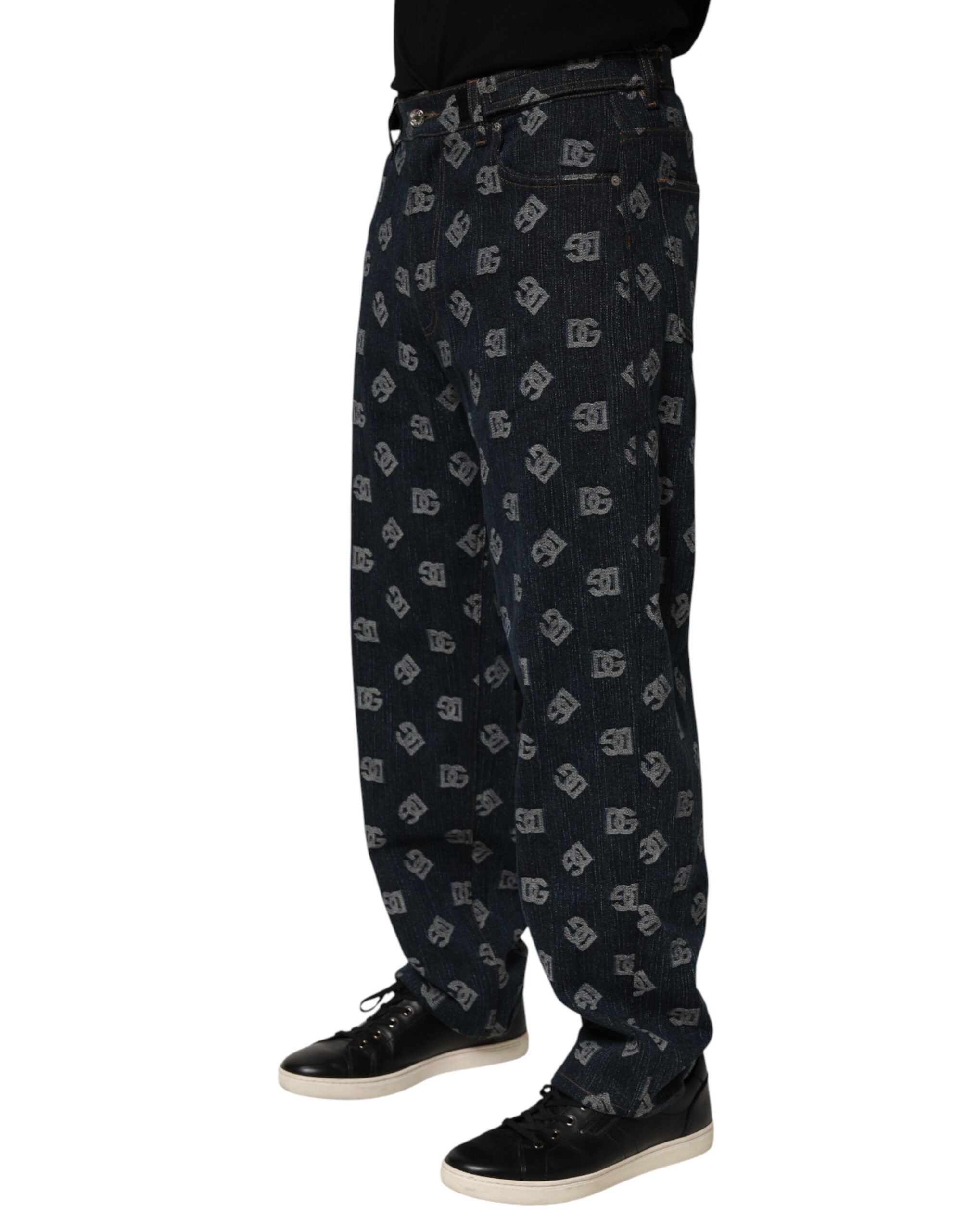 Logo Print Straight Denim Men Men's Jeans - Dolce & Gabbana - Modalova