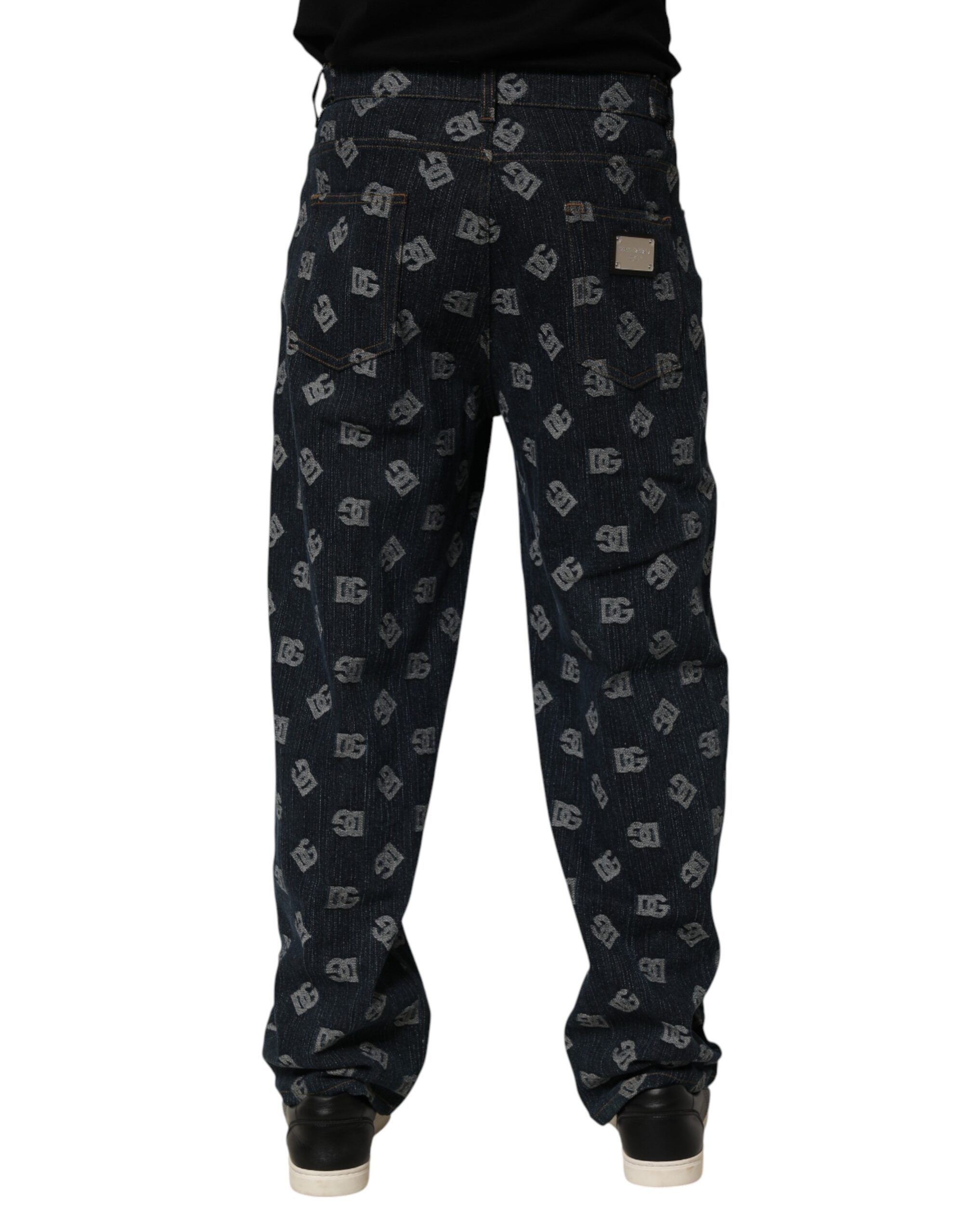 Logo Print Straight Denim Men Men's Jeans - Dolce & Gabbana - Modalova