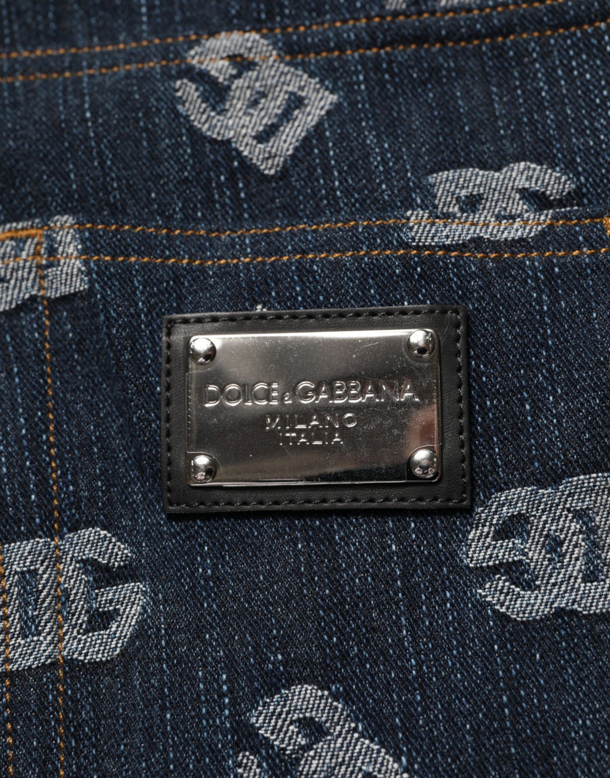Logo Print Straight Denim Men Men's Jeans - Dolce & Gabbana - Modalova