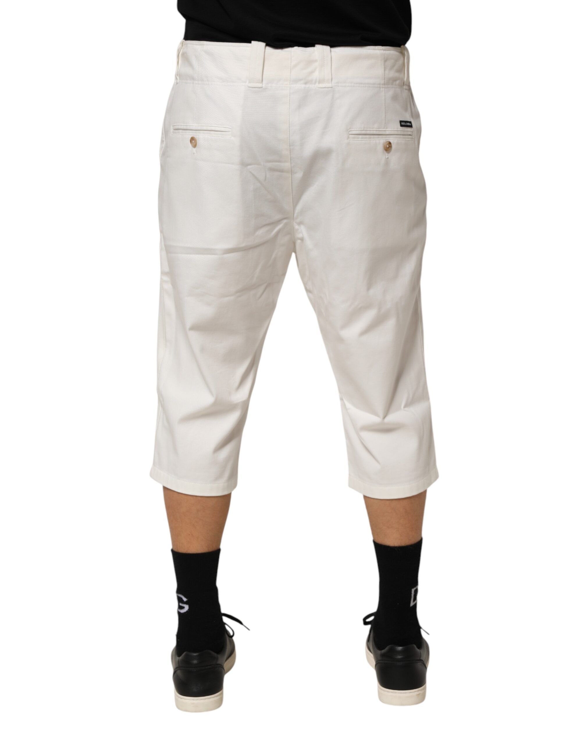 Cotton Stretch Cropped Trouser Men's Pants - Dolce & Gabbana - Modalova