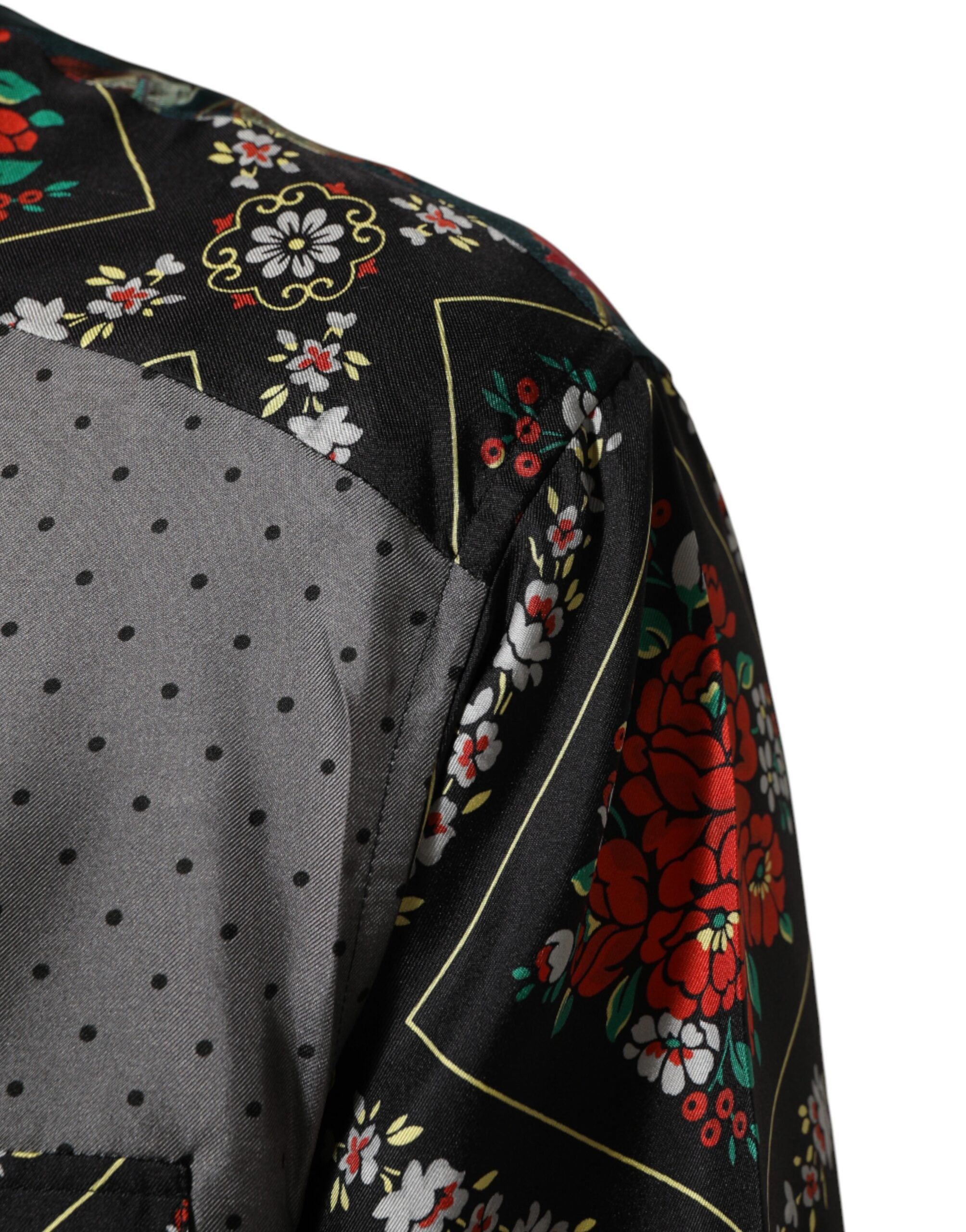 Patchwork Long Sleeves Silk Men's Shirt - Dolce & Gabbana - Modalova