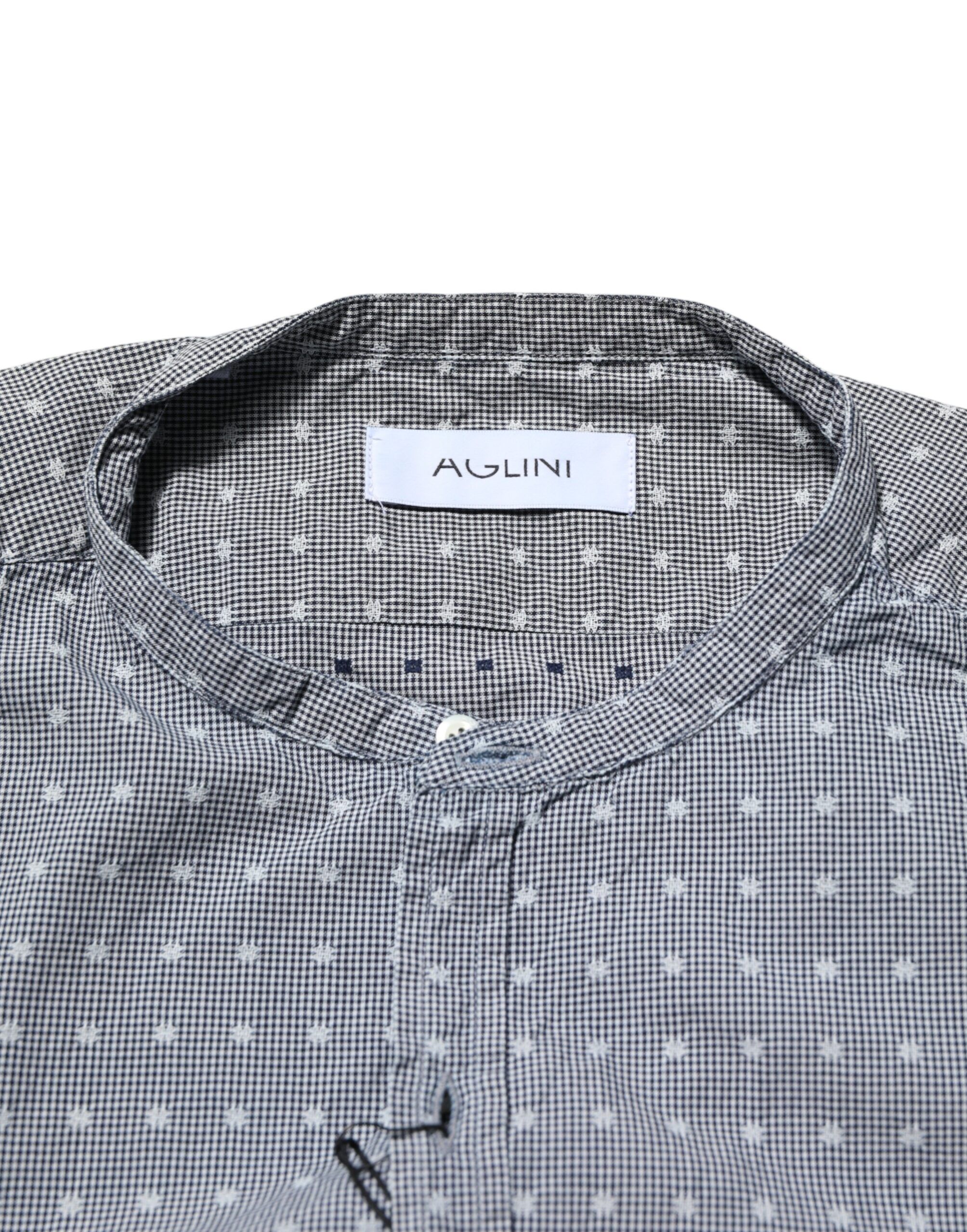 Polka Dot Cotton Button Down Long Sleeves Men's Shirt - AGLINI - Modalova