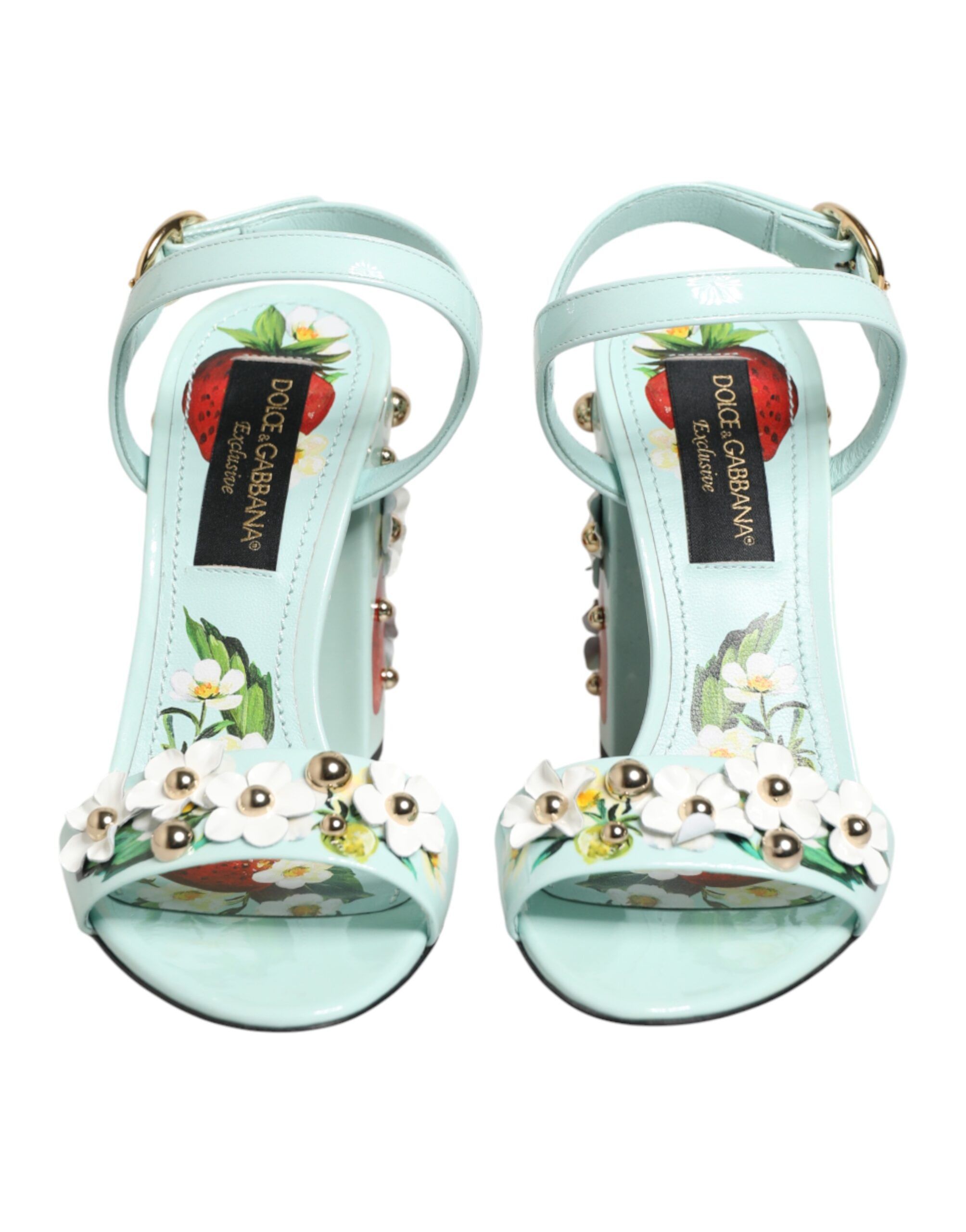 Mint Floral Studs Heels Sandals Women's Shoes - Dolce & Gabbana - Modalova